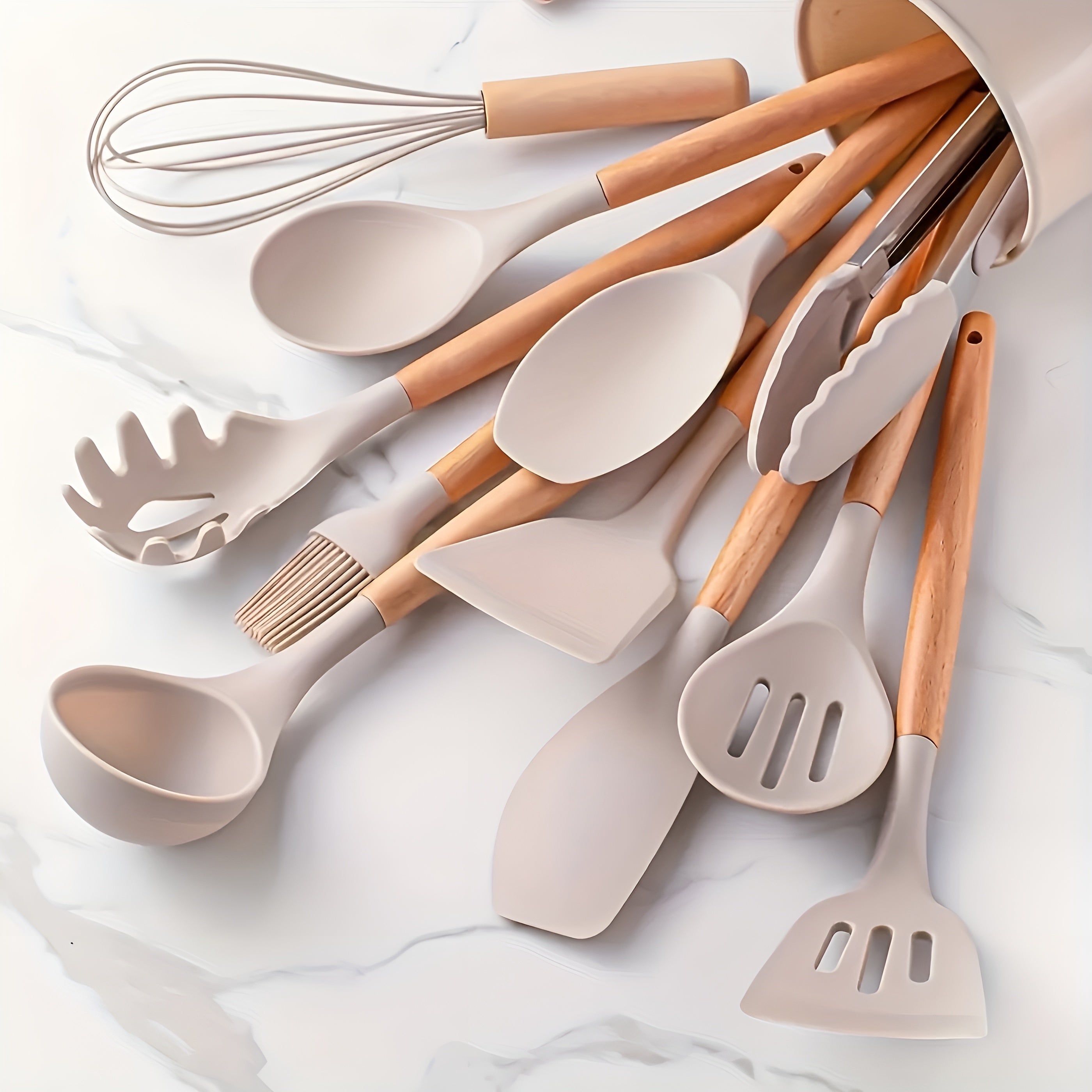 ChefNest — Premium 12-Piece Silicone & Wood Kitchen Utensil Set