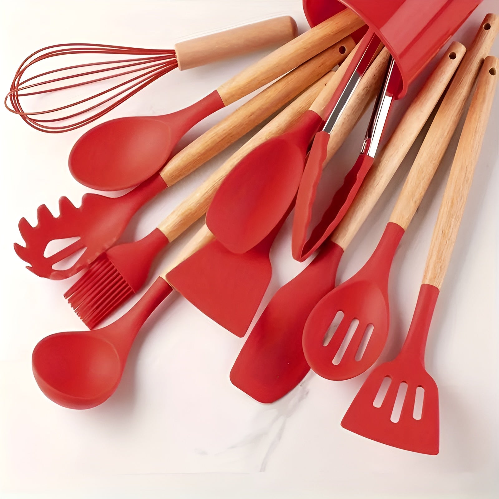ChefNest — Premium 12-Piece Silicone & Wood Kitchen Utensil Set