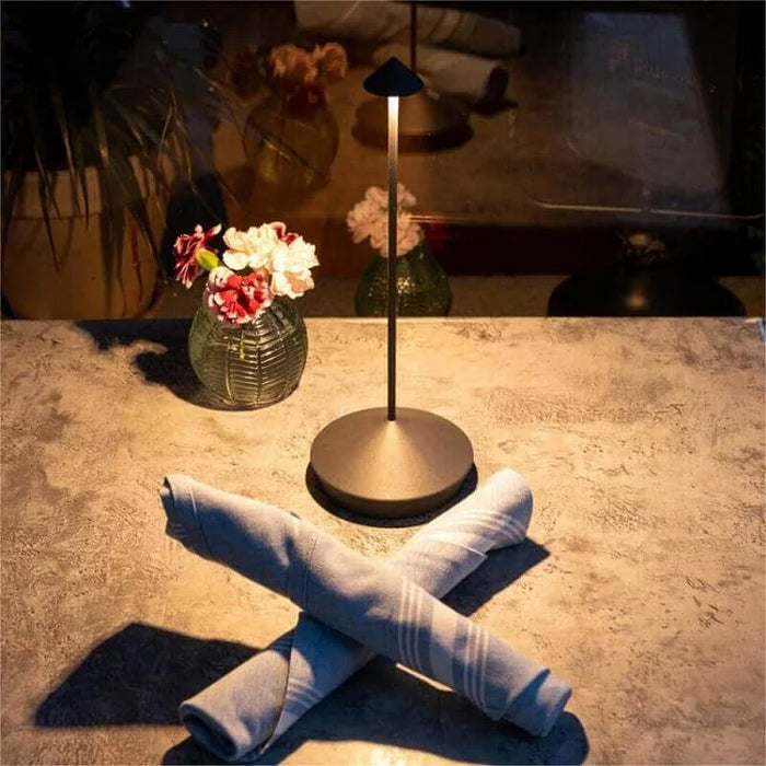 PineGlow – Waterproof rechargeable wireless LED table lamp for indoor & outdoor ambient lighting