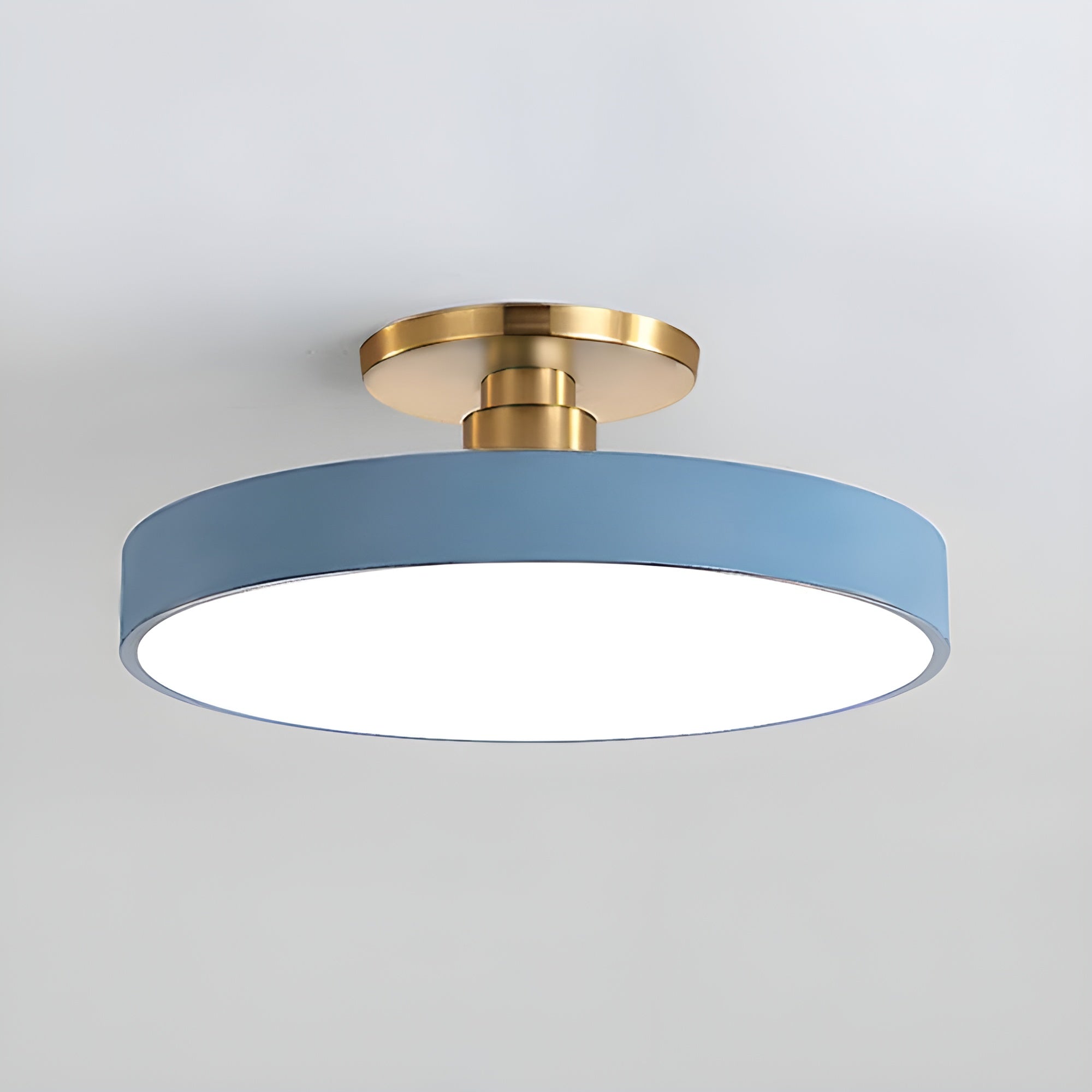 LumoCirque – Circular LED Semi Flush Mount Ceiling Light, Minimalist Fixture