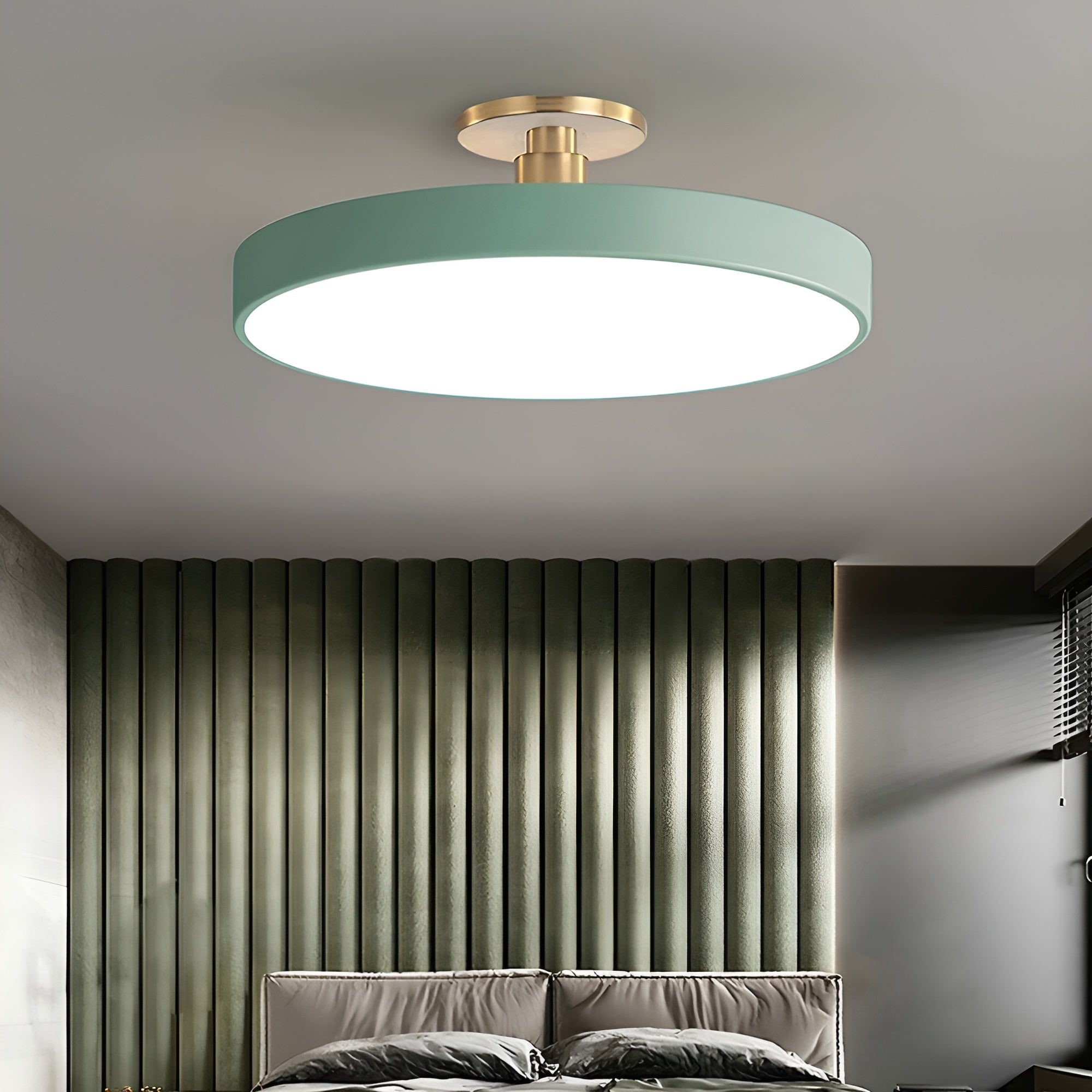 LumoCirque – Circular LED Semi Flush Mount Ceiling Light, Minimalist Fixture