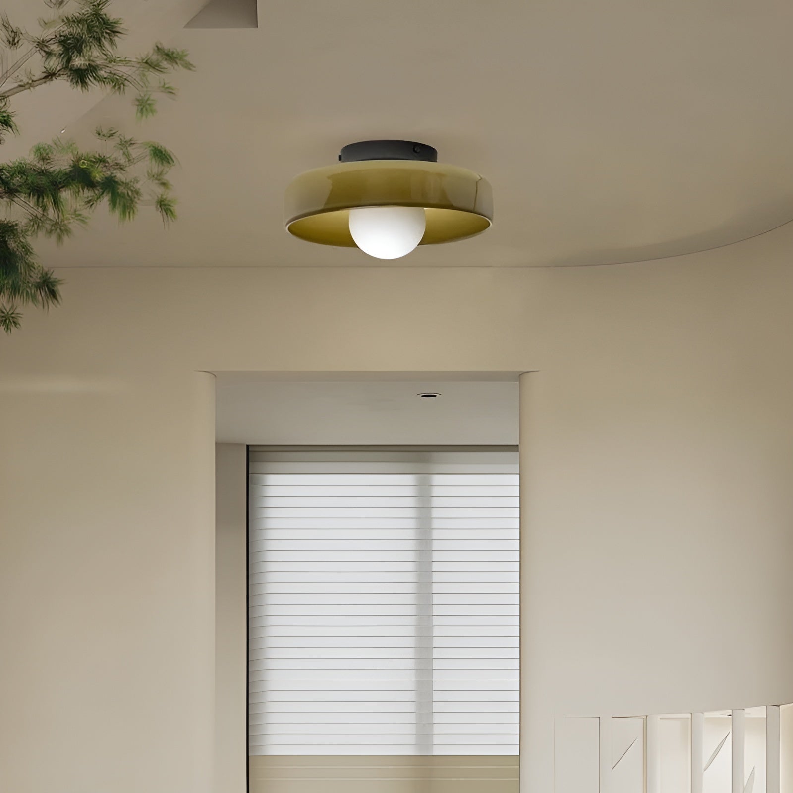 LumiRound — Modern Round Flush Mount Ceiling Light Frosted Glass Kitchen Lamp