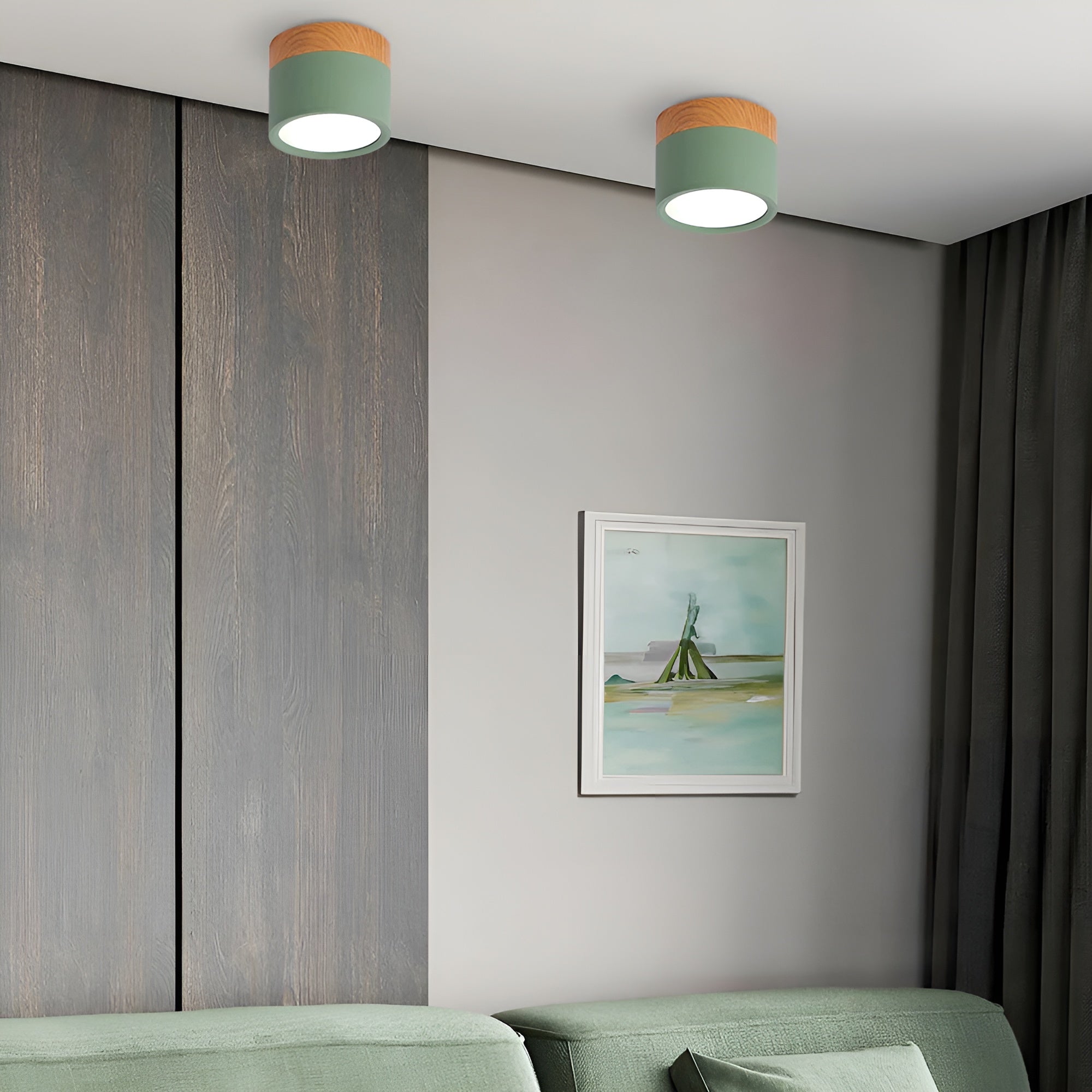 LumiCyl – Cylinder Flush Ceiling Light with Modern Minimalist LED Space-Saving Lighting