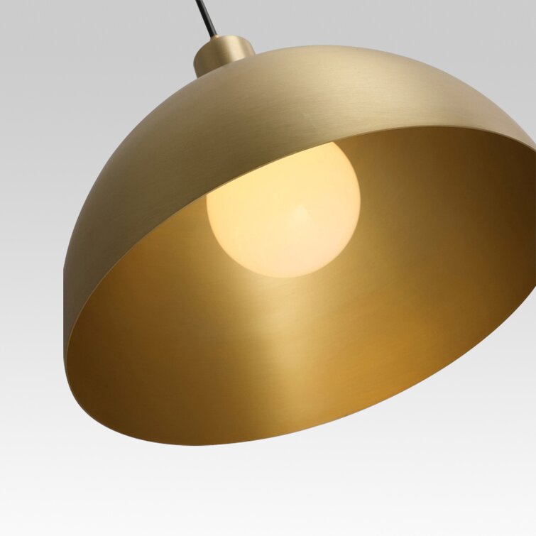 GoldenGlow – Vintage brass dome pendant for timeless interiors
