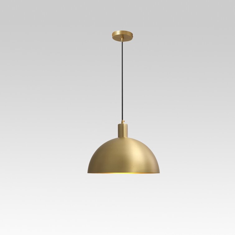 GoldenGlow – Vintage brass dome pendant for timeless interiors