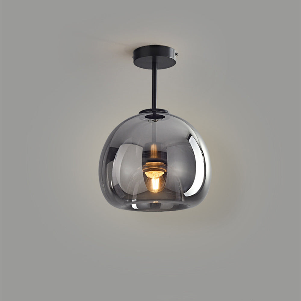 VintaGlow – Retro Copper Glass Ceiling Light with Modern Vintage Metal Fixture