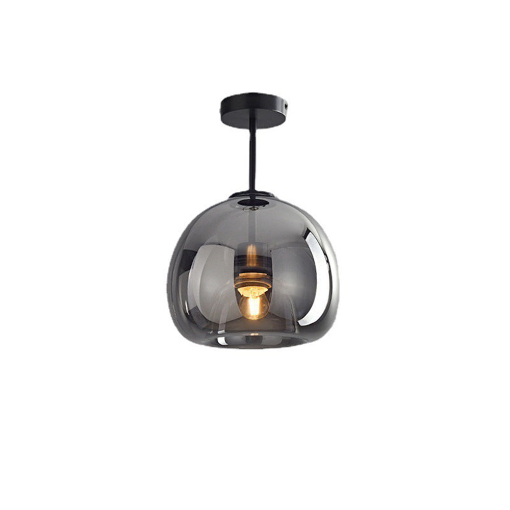 VintaGlow – Retro Copper Glass Ceiling Light with Modern Vintage Metal Fixture