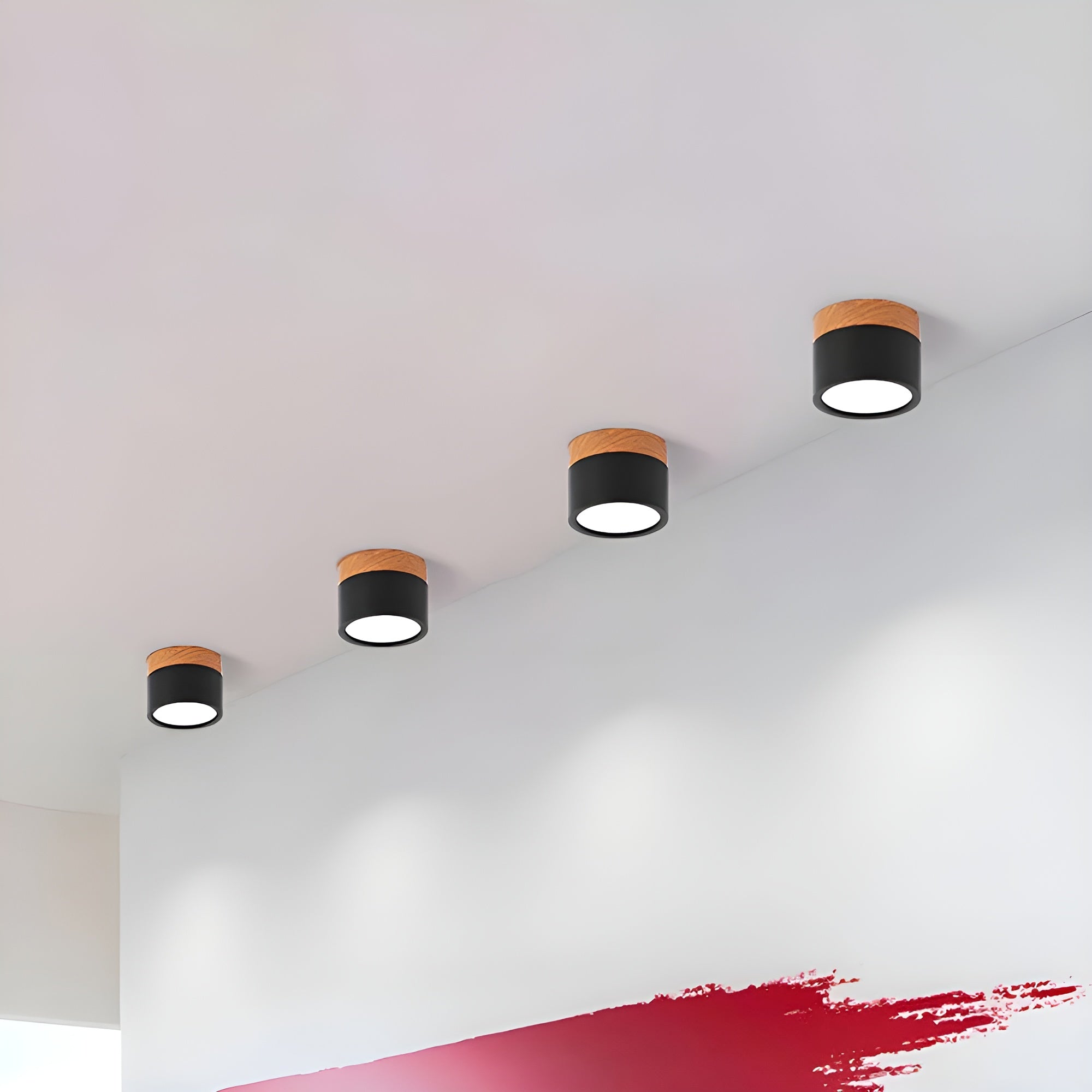 LumiCyl – Cylinder Flush Ceiling Light with Modern Minimalist LED Space-Saving Lighting