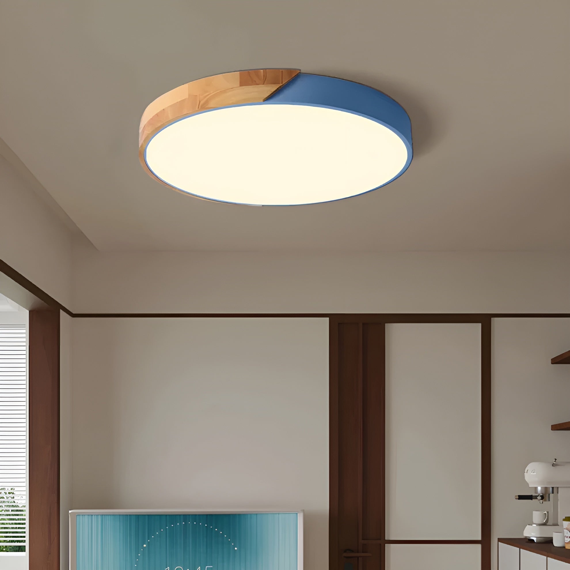 Delora – Scandinavian Wooden LED Ceiling Lamp with Minimalist Modern Light