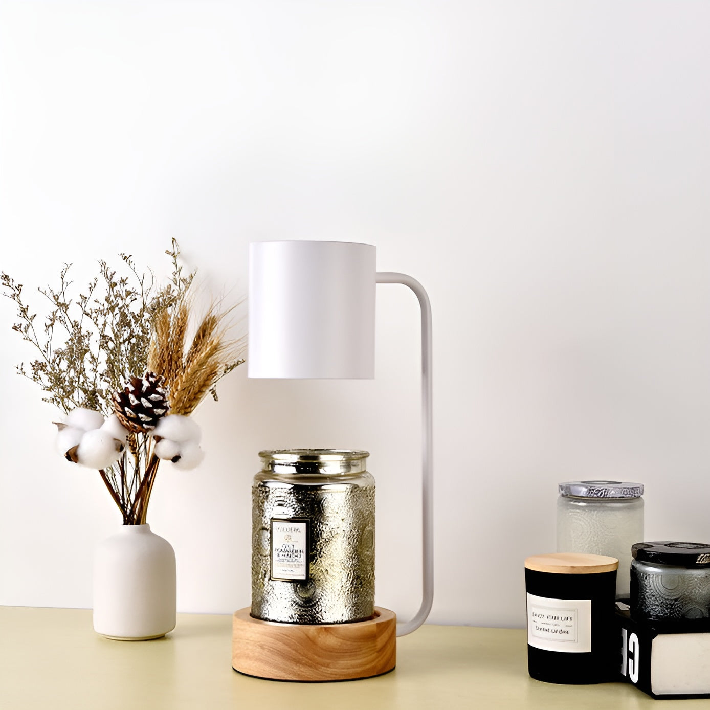 MeloGlow – Japanese Minimalist Wood Dimming Table Lamp LED Light