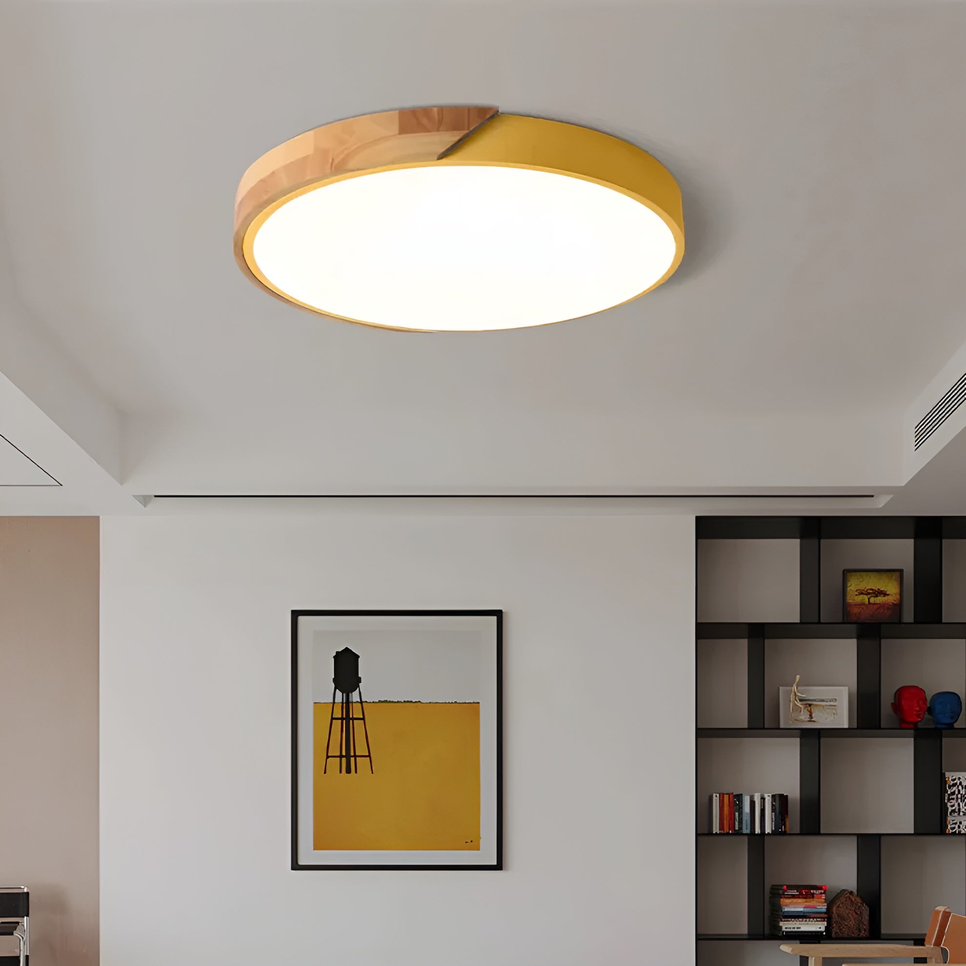 Delora – Scandinavian Wooden LED Ceiling Lamp with Minimalist Modern Light
