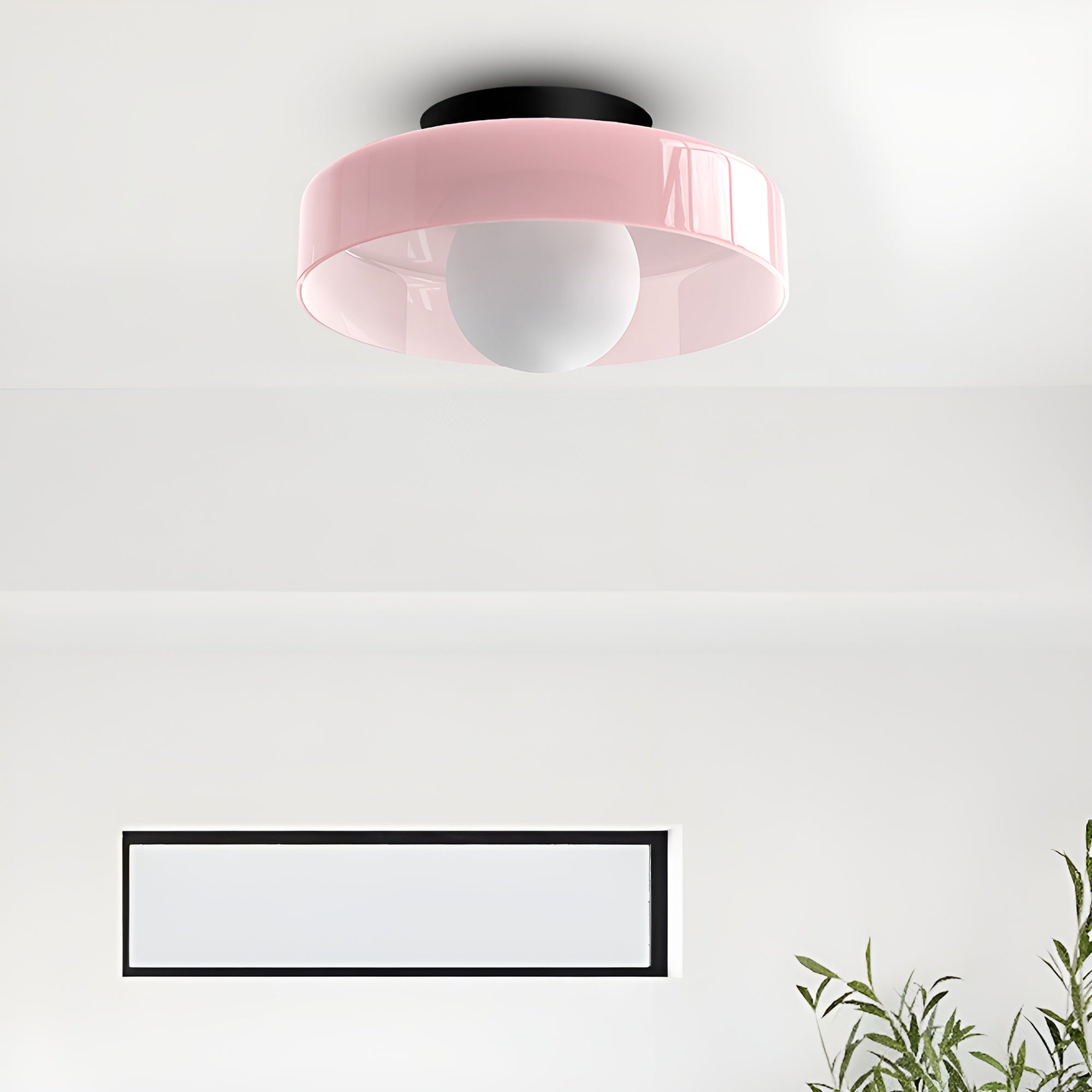 LumiRound — Modern Round Flush Mount Ceiling Light Frosted Glass Kitchen Lamp