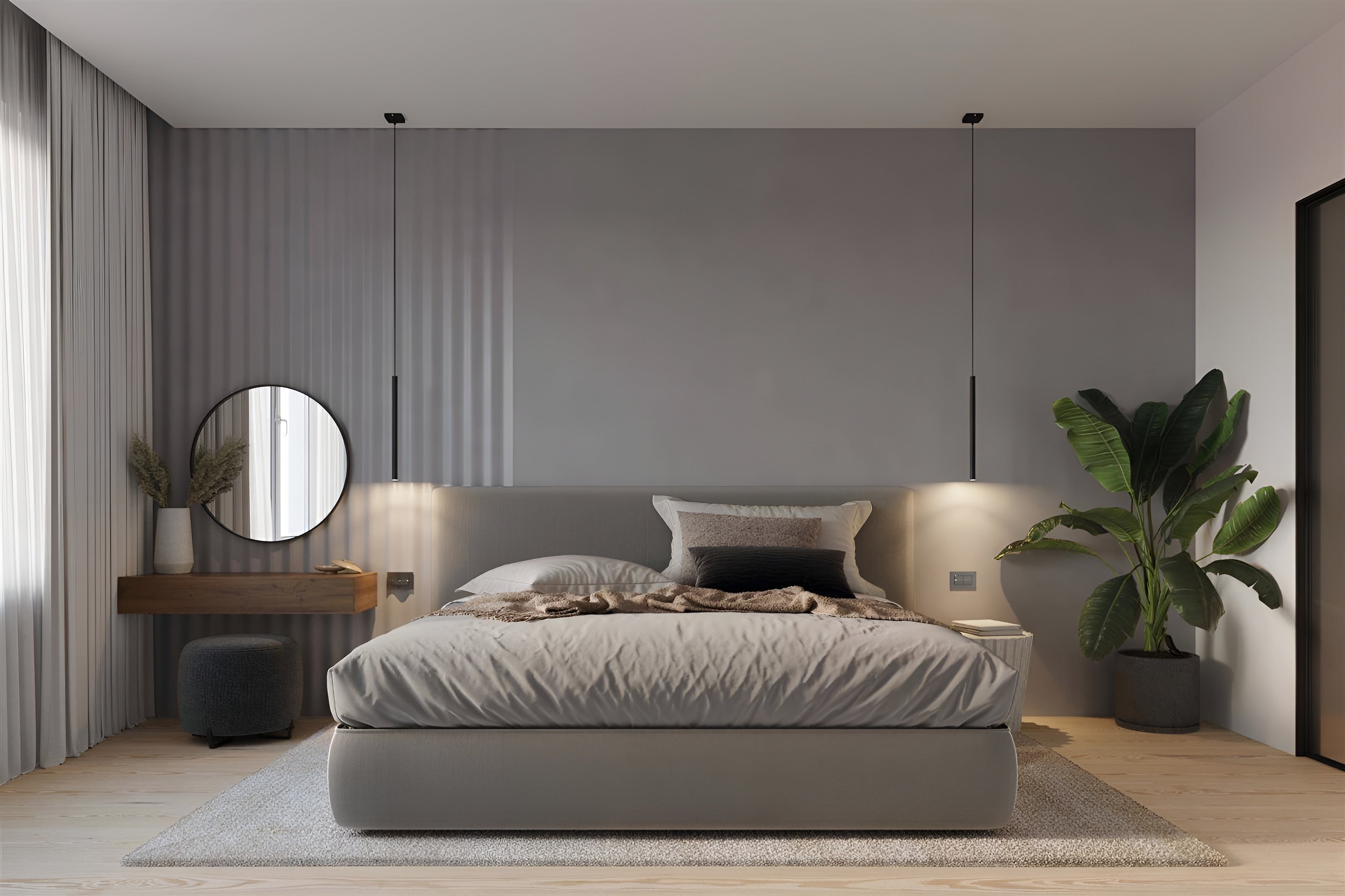 Lumeva – Argentia Single Tube Pendant Light Matte Black Modern Ceiling Lamp