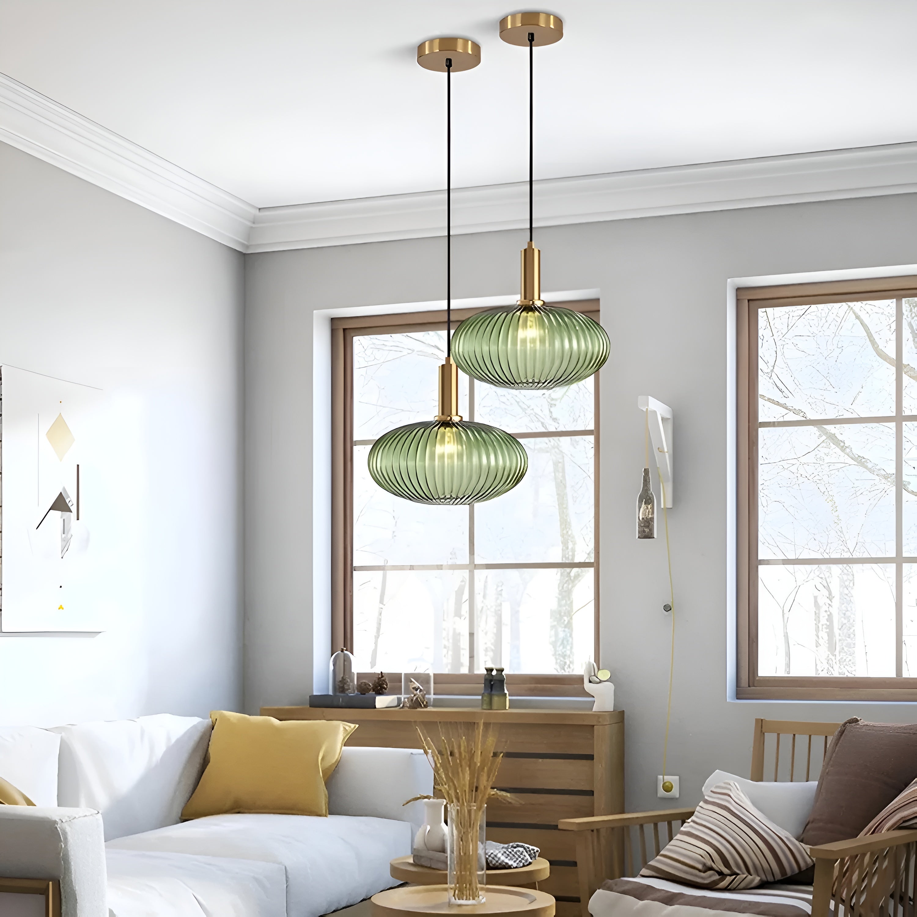 GlowVerse – Vintage Colorful Glass Pendant Light for Dining and Bedroom