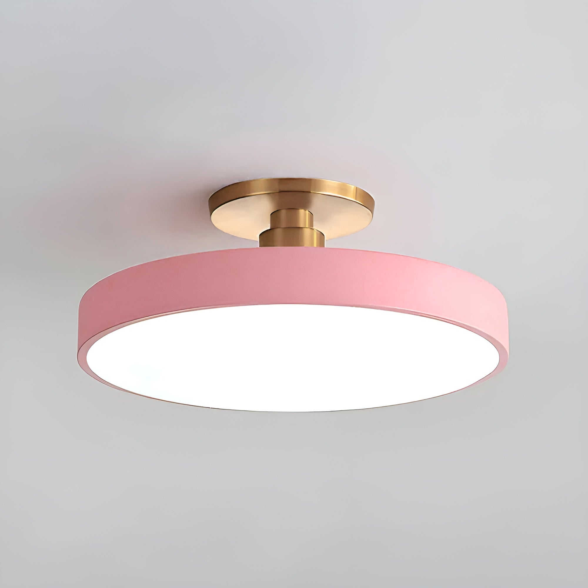 LumoCirque – Circular LED Semi Flush Mount Ceiling Light, Minimalist Fixture