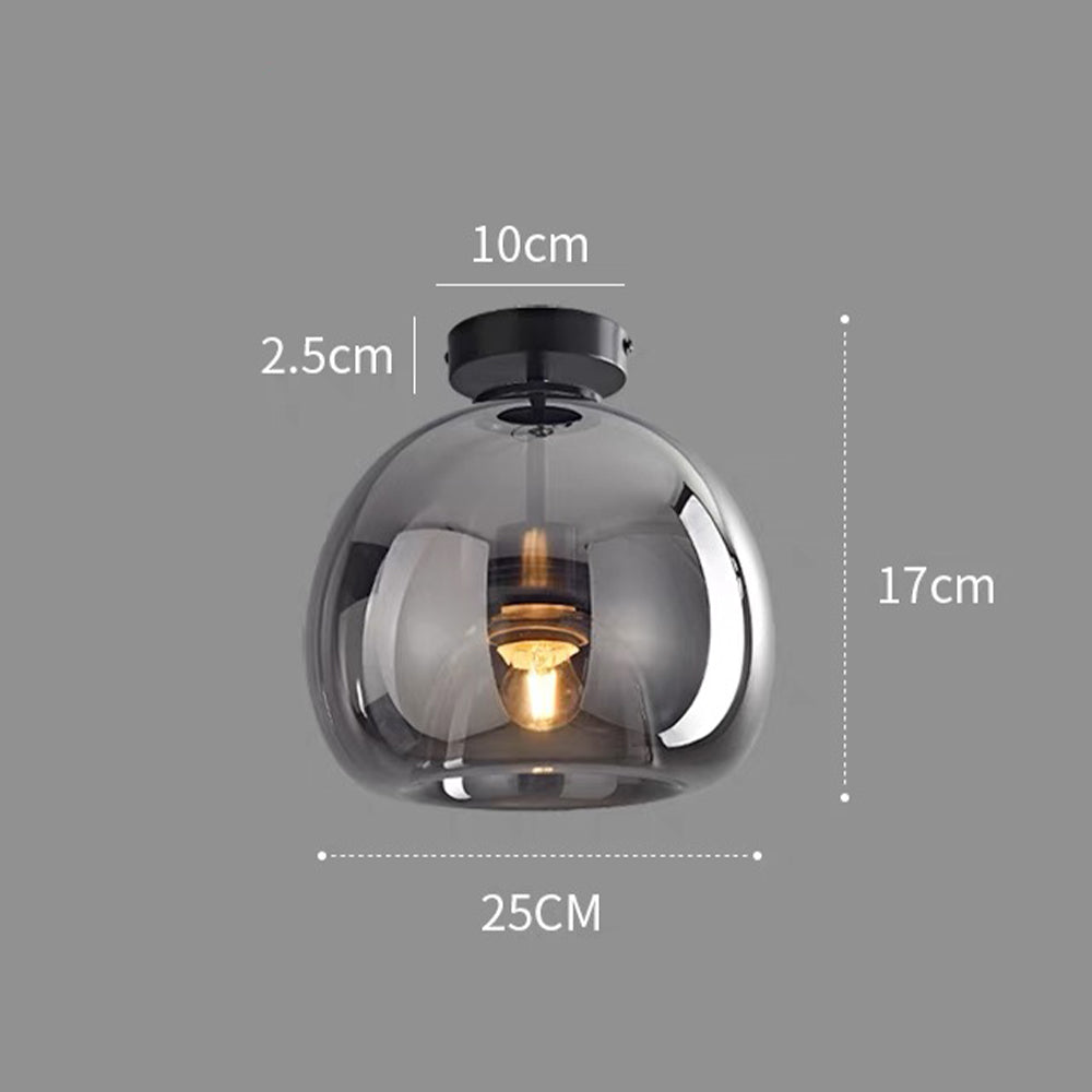 VintaGlow – Retro Copper Glass Ceiling Light with Modern Vintage Metal Fixture
