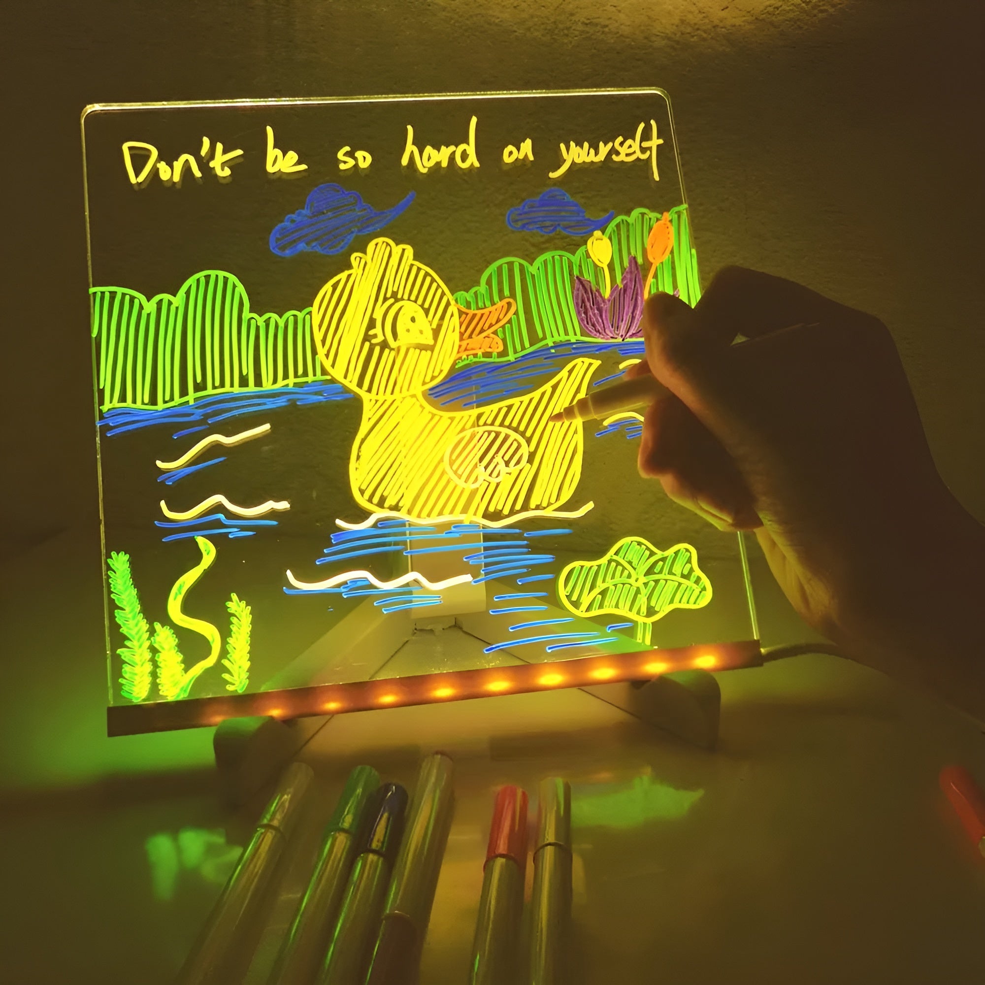 Glowmiri – LED Drawing Board for Kids with Light Up Creative Art Surface