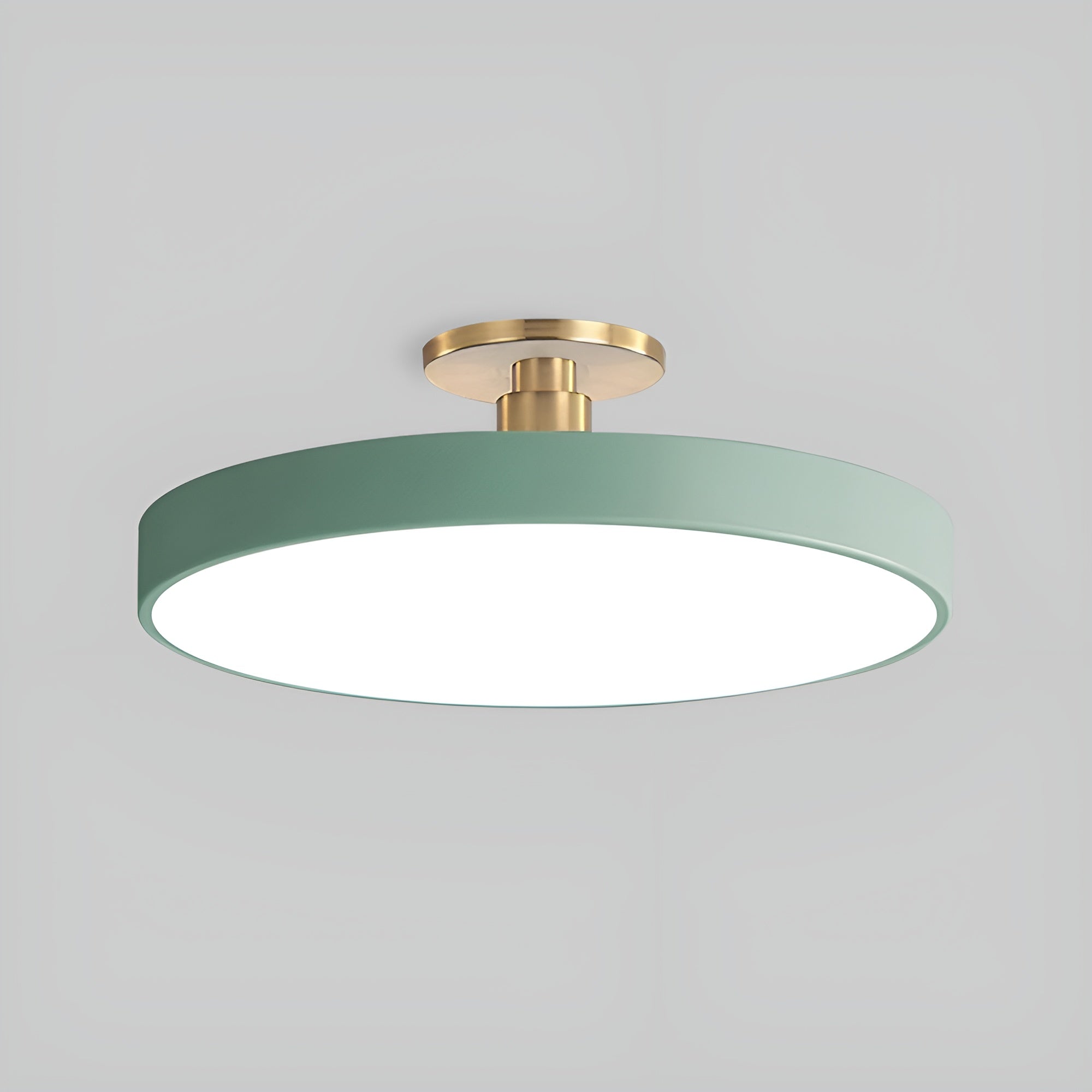LumoCirque – Circular LED Semi Flush Mount Ceiling Light, Minimalist Fixture