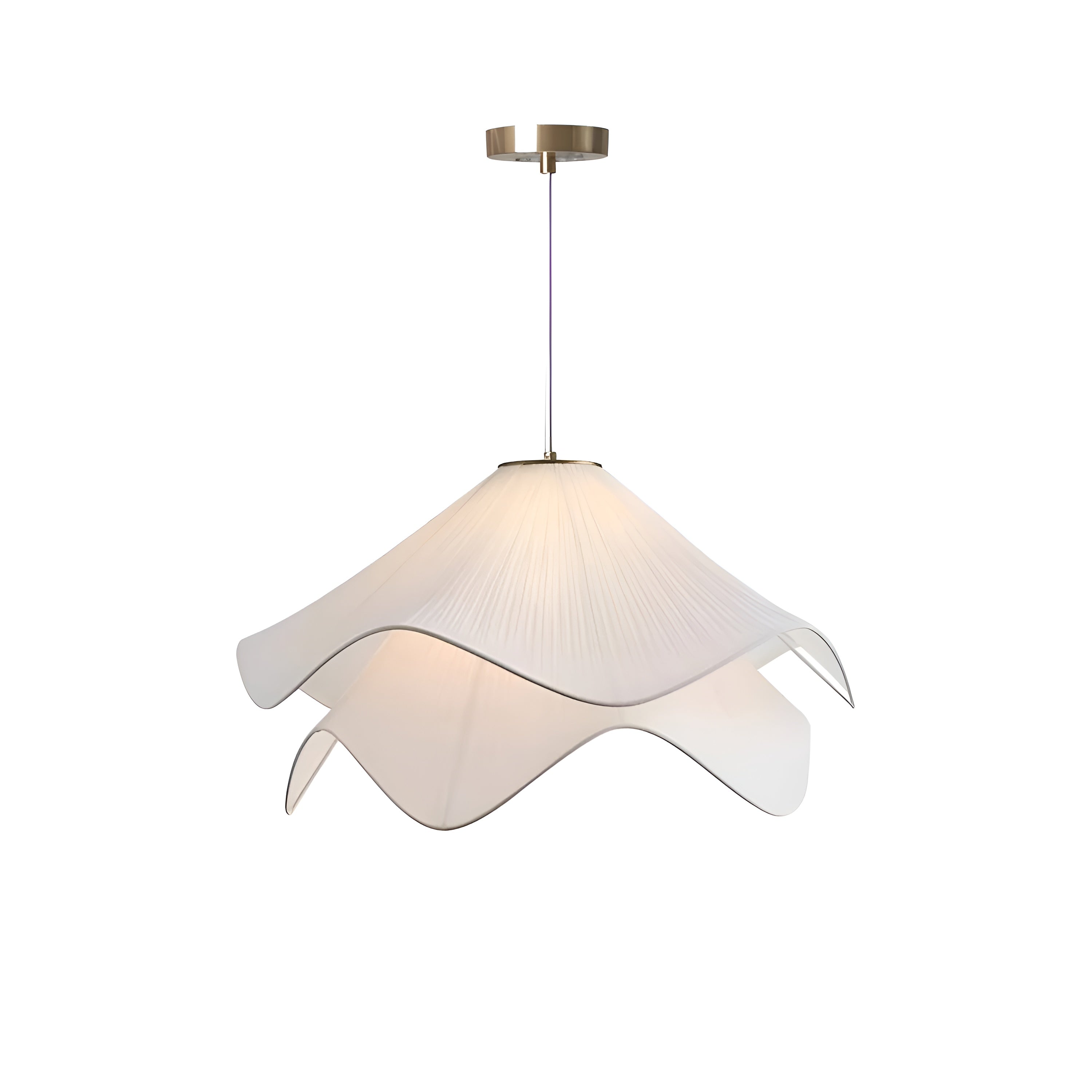 Serentis – Fabric Pendant Lamp Minimalist Modern Adjustable Hanging Light for Bedroom Dining Room or Living Room