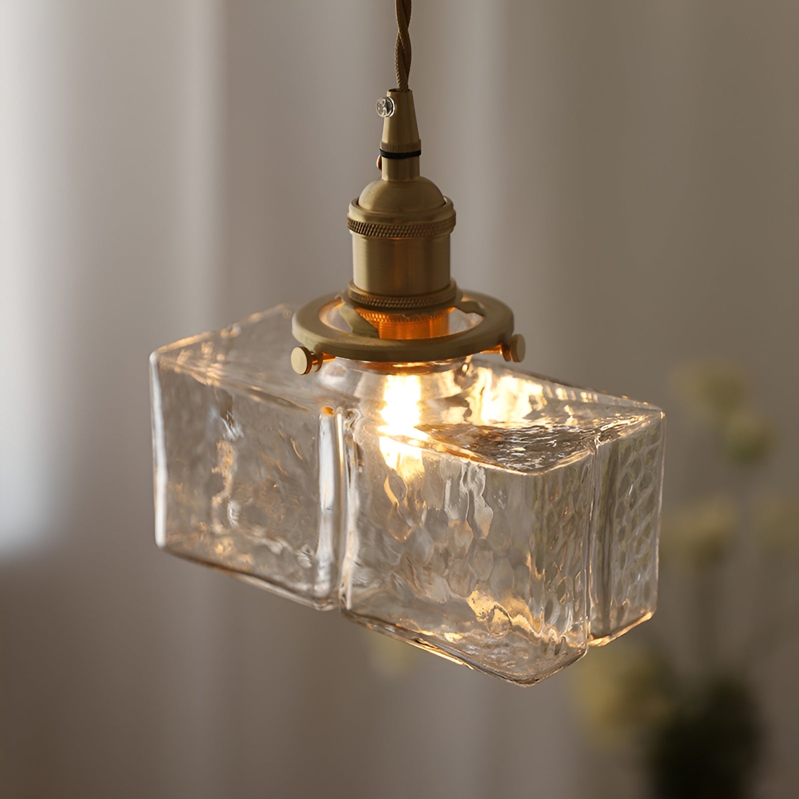 Glowrelic – Glass Pendant Lamp for Dining Table Vintage Clear Light