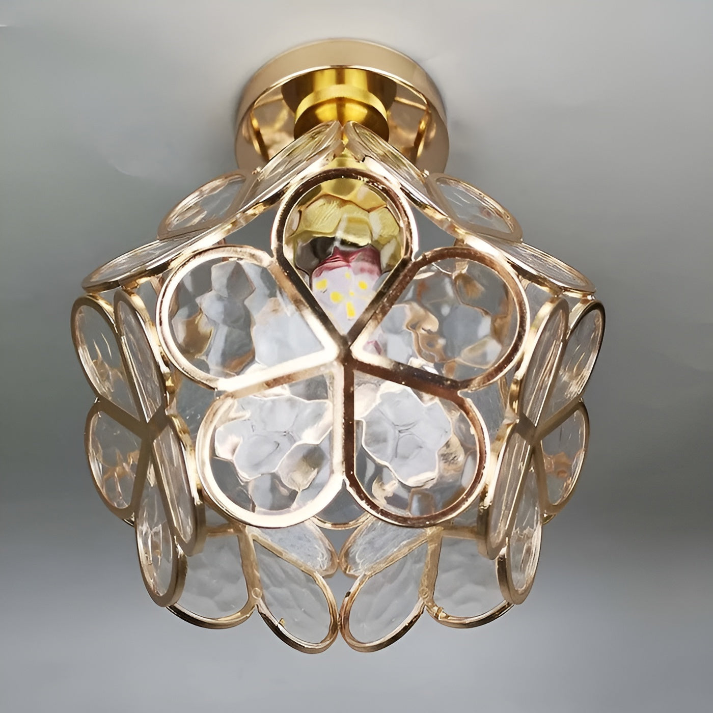 Floravia – Glass Pendant Ceiling Lamp Floral Design Light Fixture for Indoors