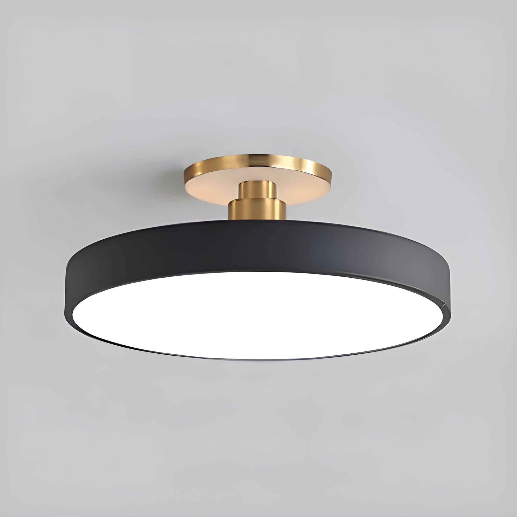 LumoCirque – Circular LED Semi Flush Mount Ceiling Light, Minimalist Fixture