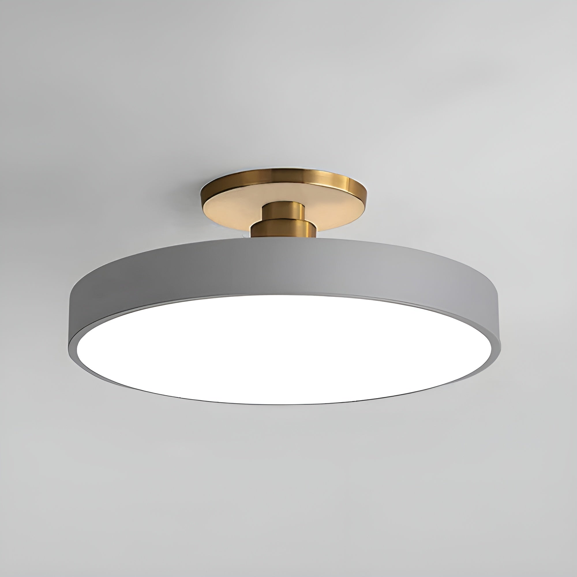 LumoCirque – Circular LED Semi Flush Mount Ceiling Light, Minimalist Fixture
