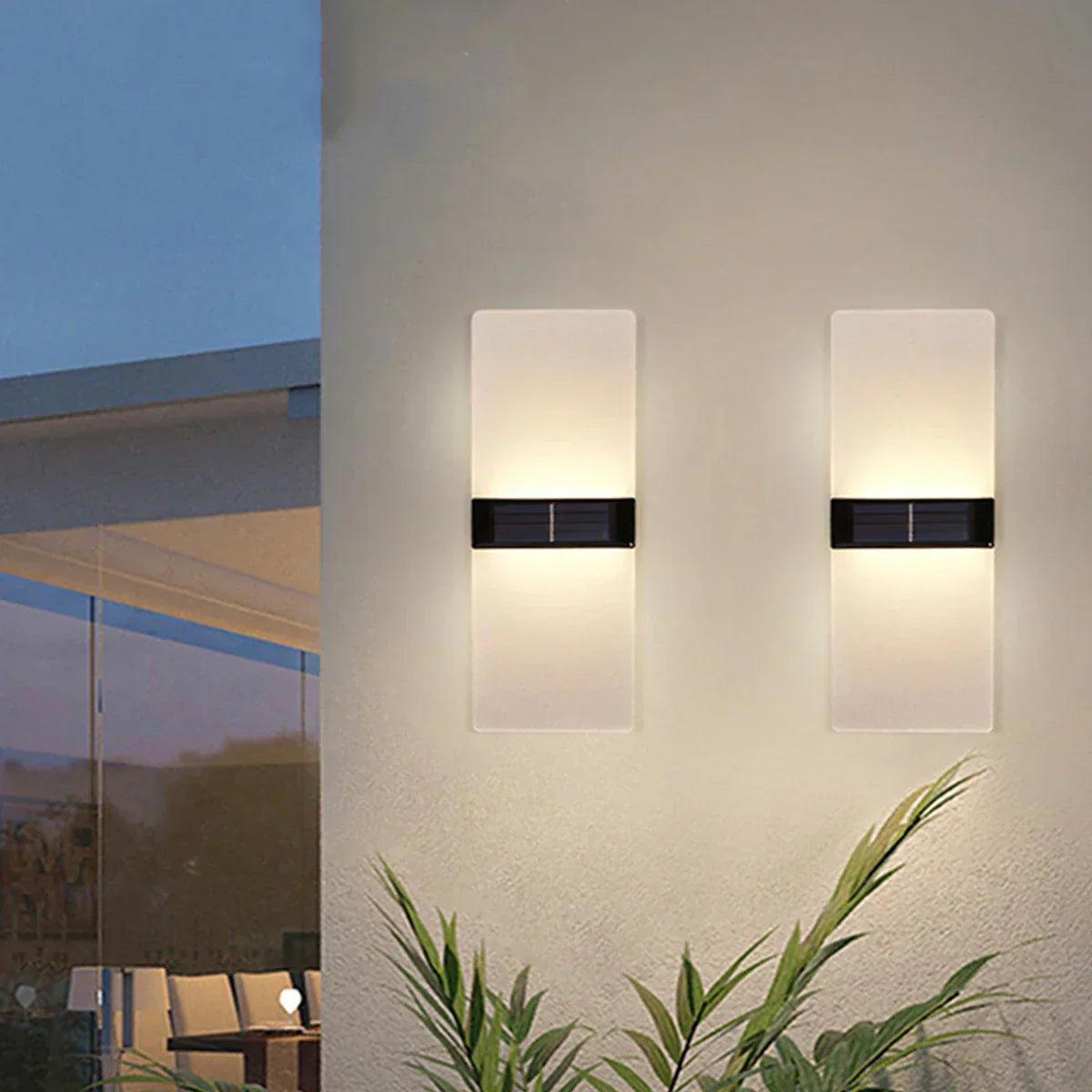 GlowNest – Solar-powered wall lamp with dual light modes (3000K & 6000K)