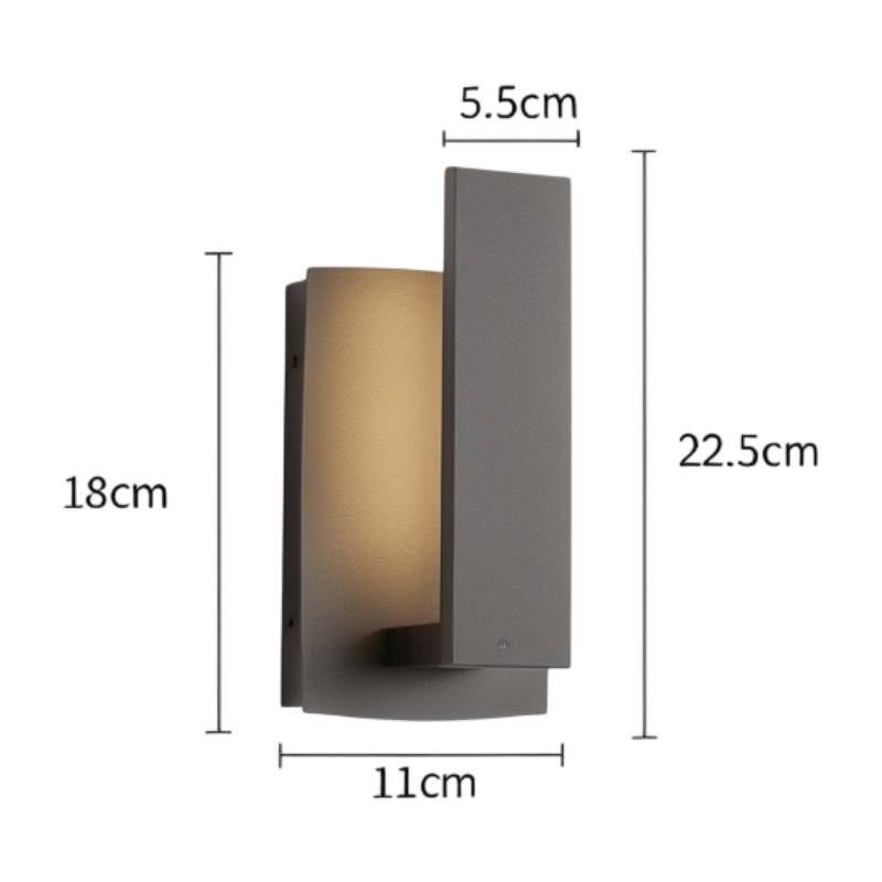 GlowShell – Outdoor waterproof LED wall light for garden & patio