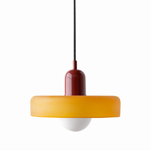 Radiant Bloom – Bauhaus Inspired Stained Glass Pendant Light