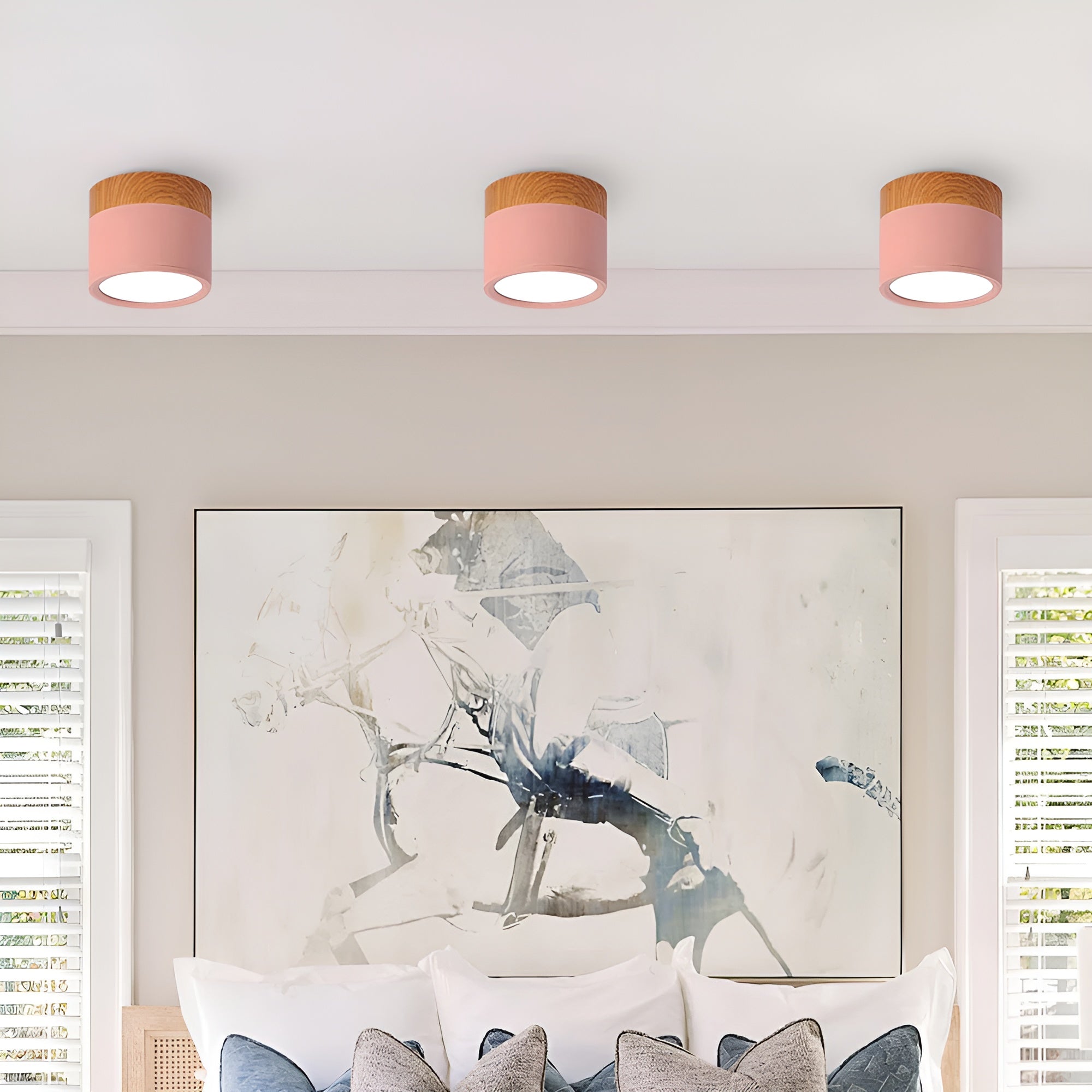 LumiCyl – Cylinder Flush Ceiling Light with Modern Minimalist LED Space-Saving Lighting