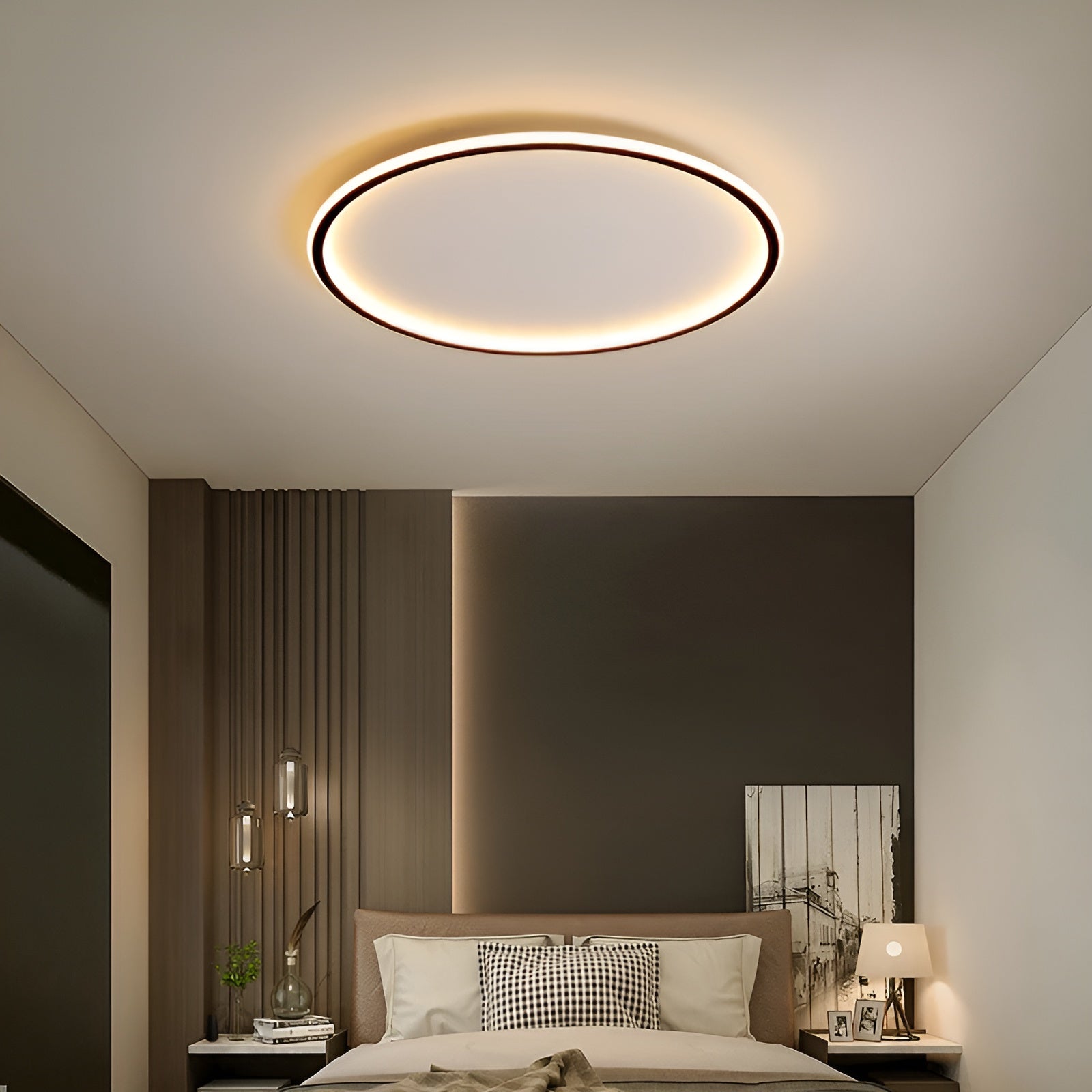 Lunarelle – Scandinavian Round Ceiling Lamp Minimalist LED Fixture