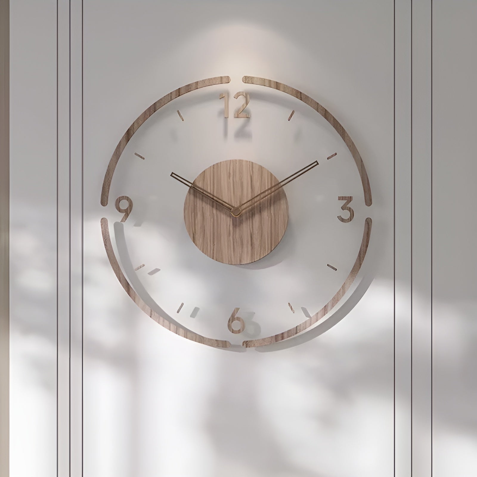 SilvanTime – Modern Wooden Wall Clock with Silent Scandinavian Design for Living Room & Office