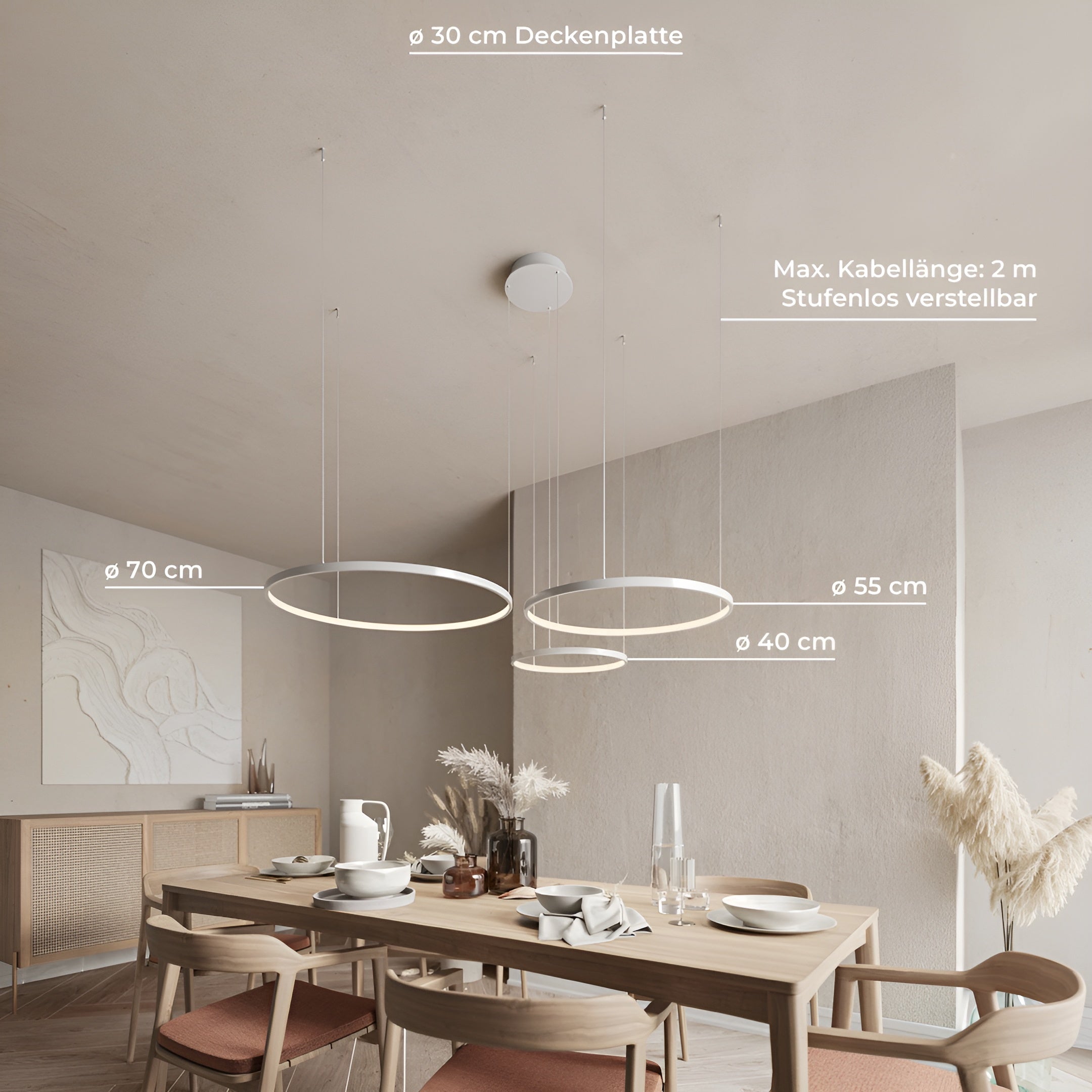 HaloForma – Modern LED Ring Pendant Light with Adjustable Dimming