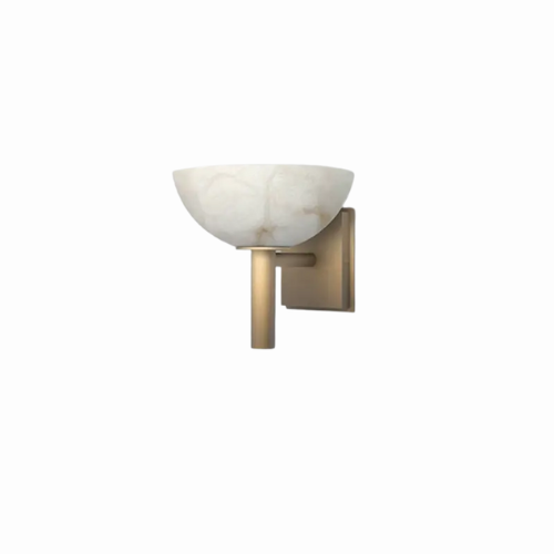 MarbleAura – Marble and copper wall lamp for living room or bedroom (G9 fitting)