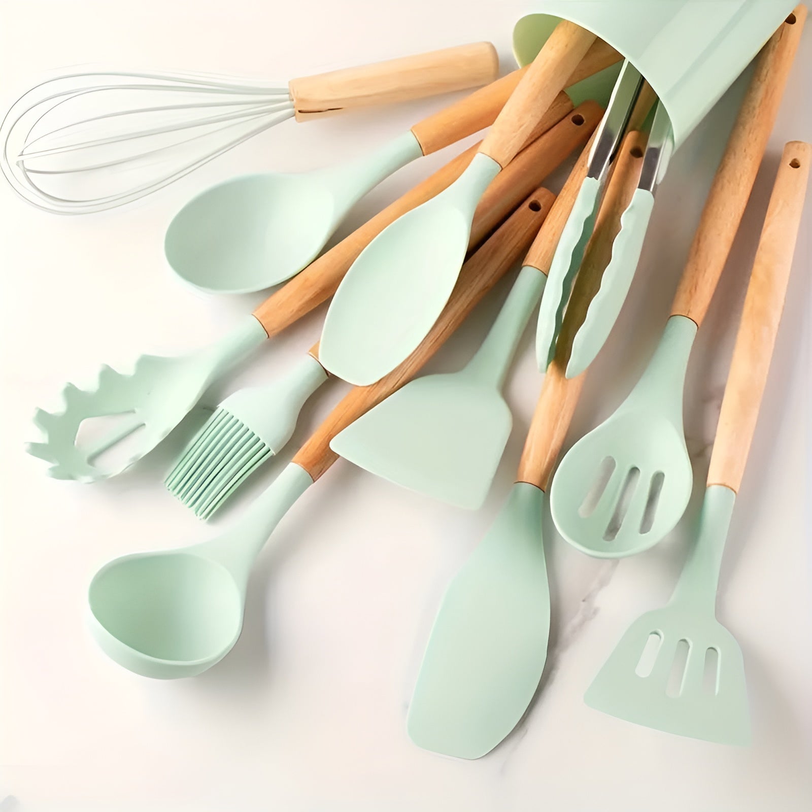 ChefNest — Premium 12-Piece Silicone & Wood Kitchen Utensil Set
