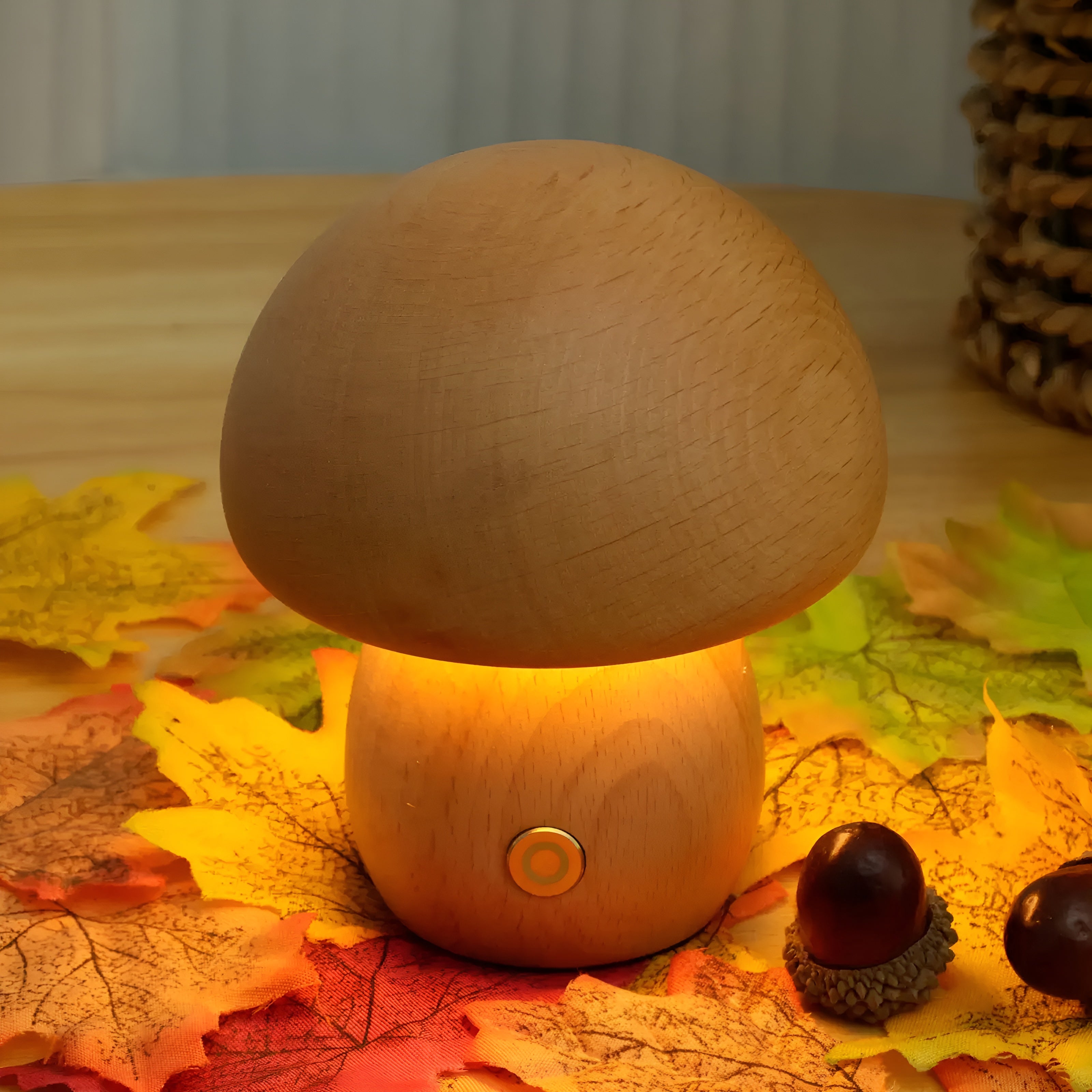 PortoLume – Nature Inspired Wooden Night Lamp with Adjustable LED Light