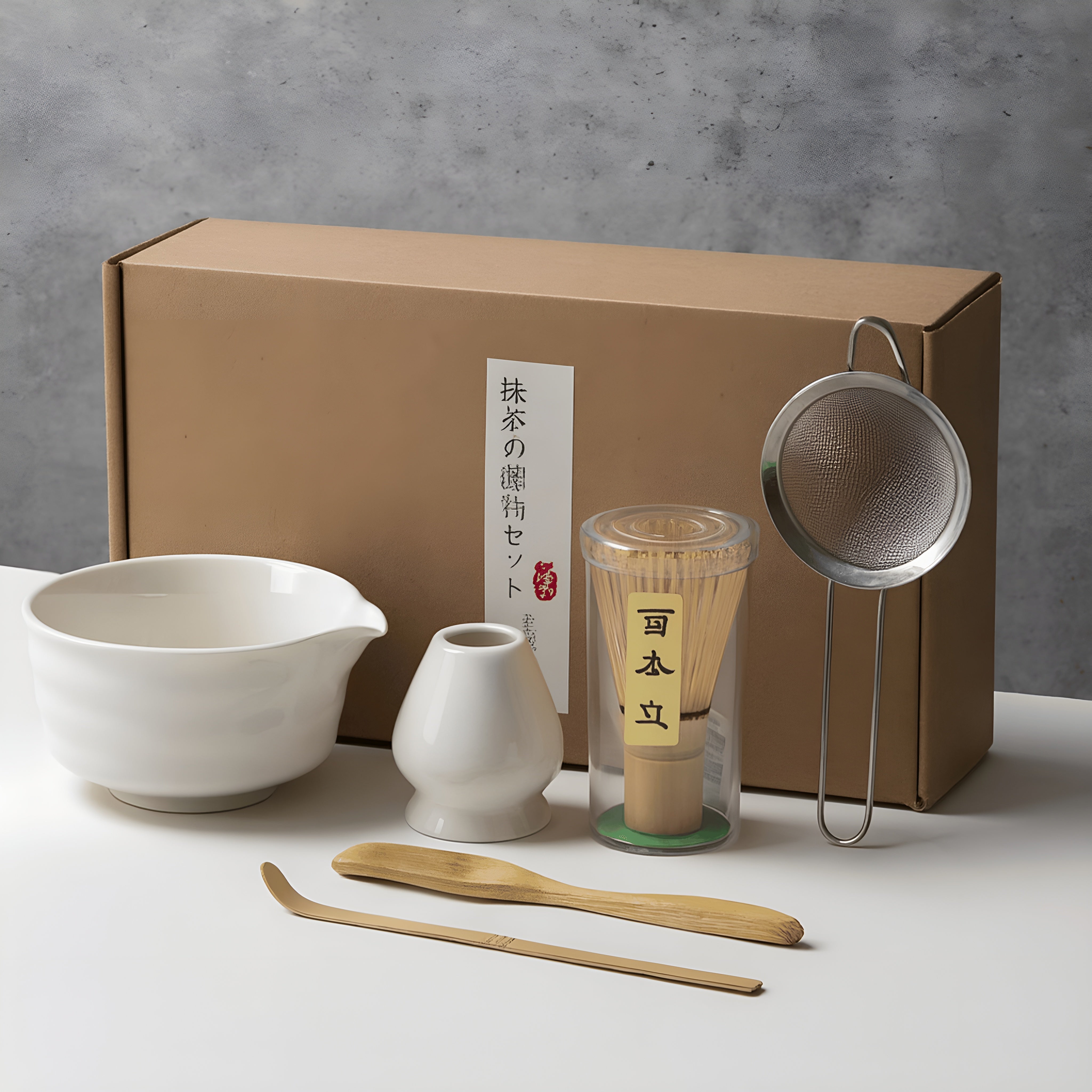 Zenmori – Matcha Tea Set with Ceramic Bowl and Bamboo Tools for Ritual Use
