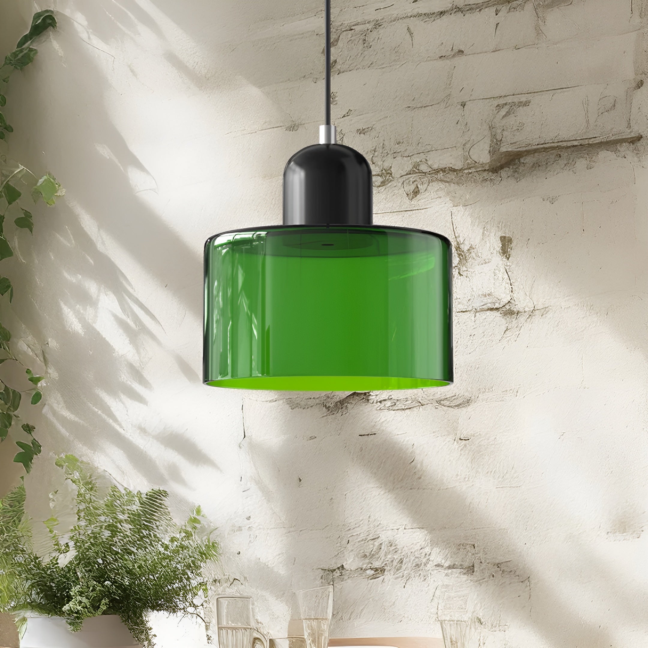 Veluma – Retro Pendant Lamp Colorful Glass Light Fixture for Indoor Use