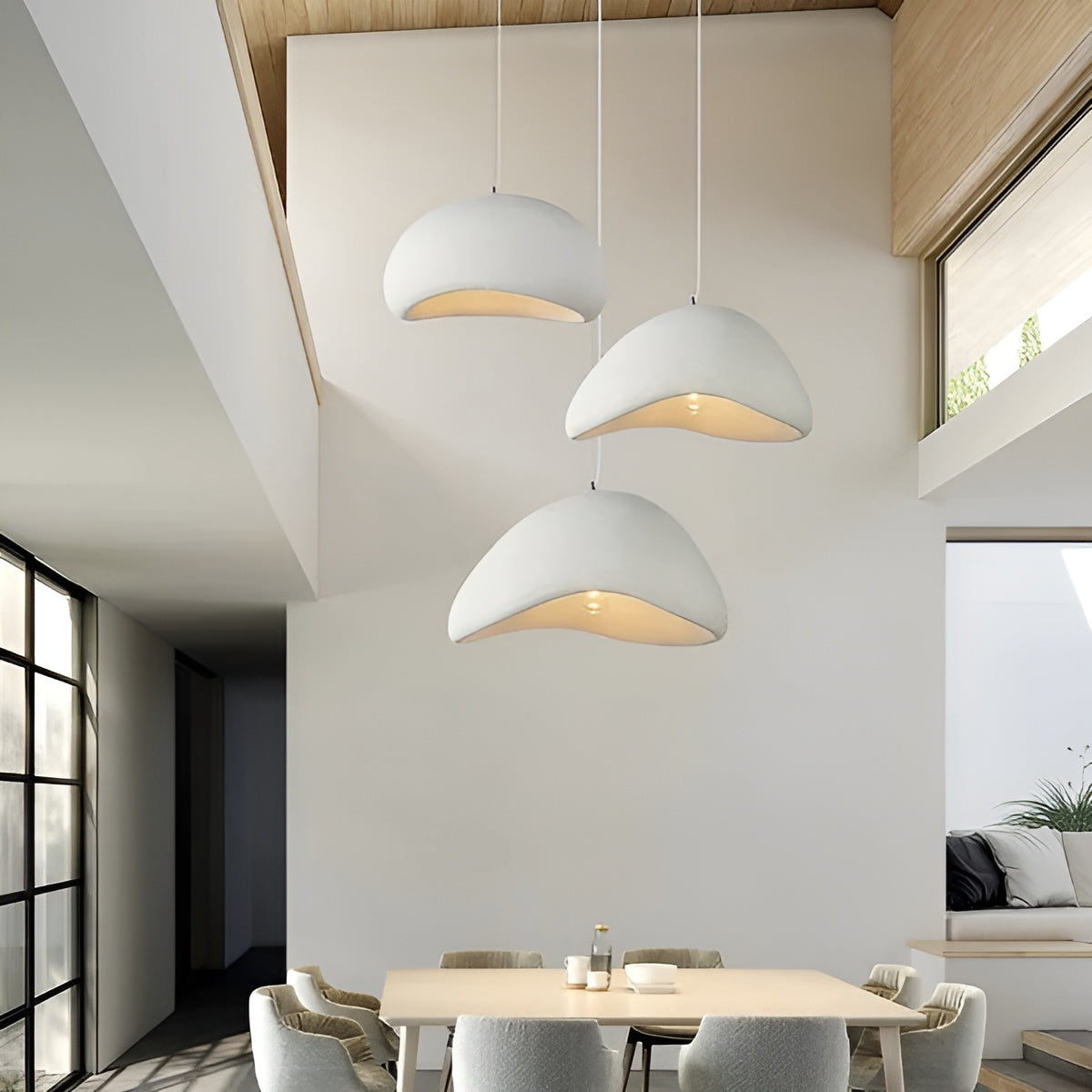 AetherGlow – Wabi Sabi Cloud Japandi Pendant Light for Serene Spaces