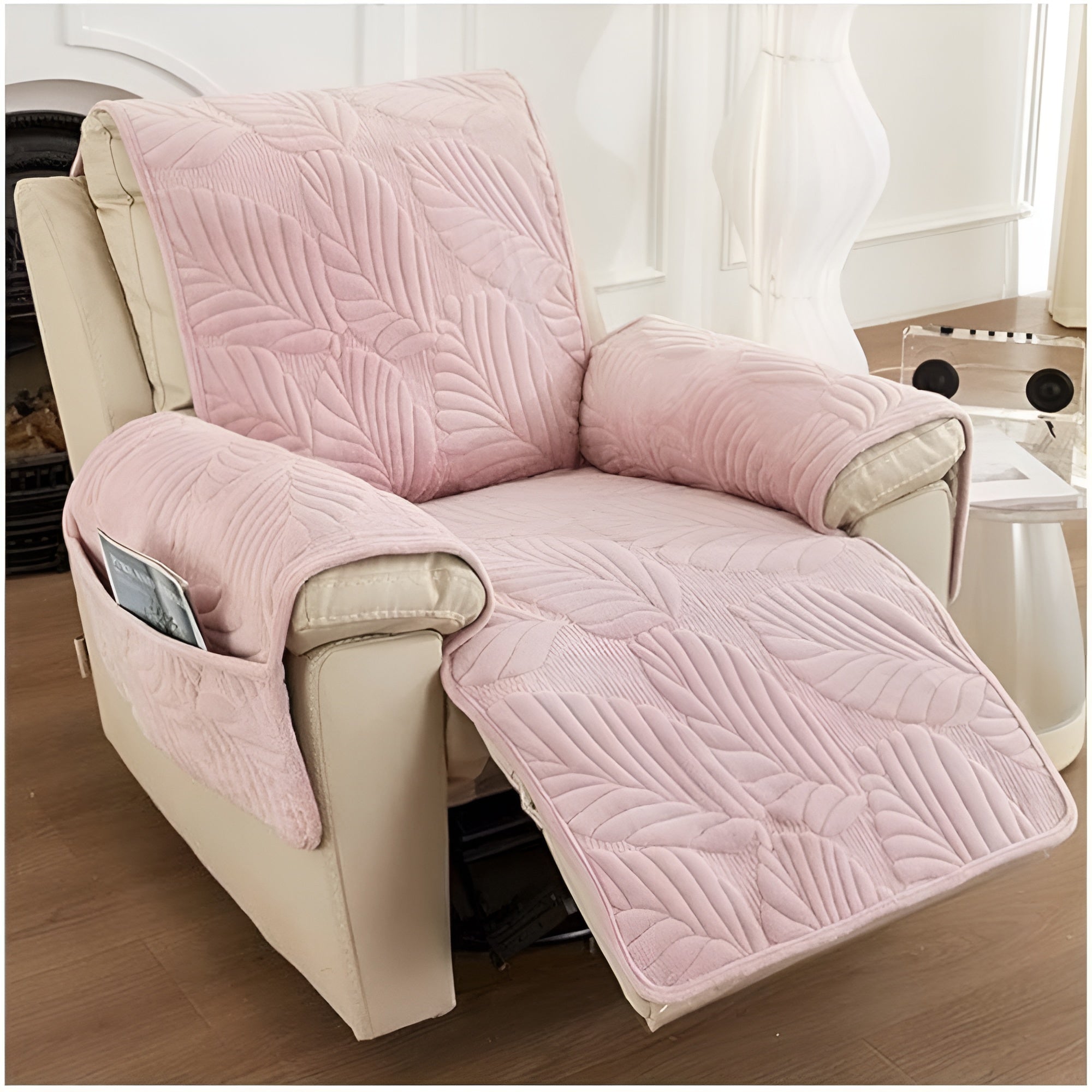 LeafHaven - Verdant Leaf Recliner Cover Anti-Slip Washable Protector
