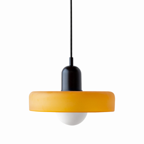 Radiant Bloom – Bauhaus Inspired Stained Glass Pendant Light