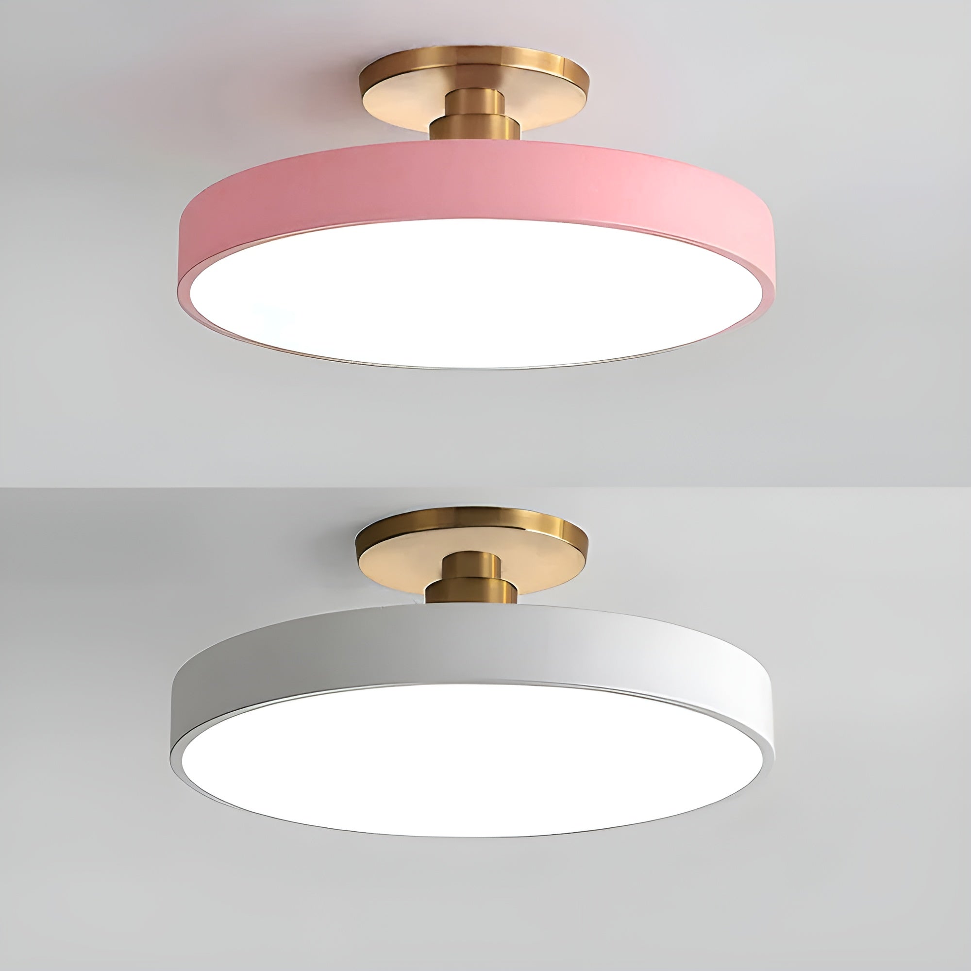 LumoCirque – Circular LED Semi Flush Mount Ceiling Light, Minimalist Fixture