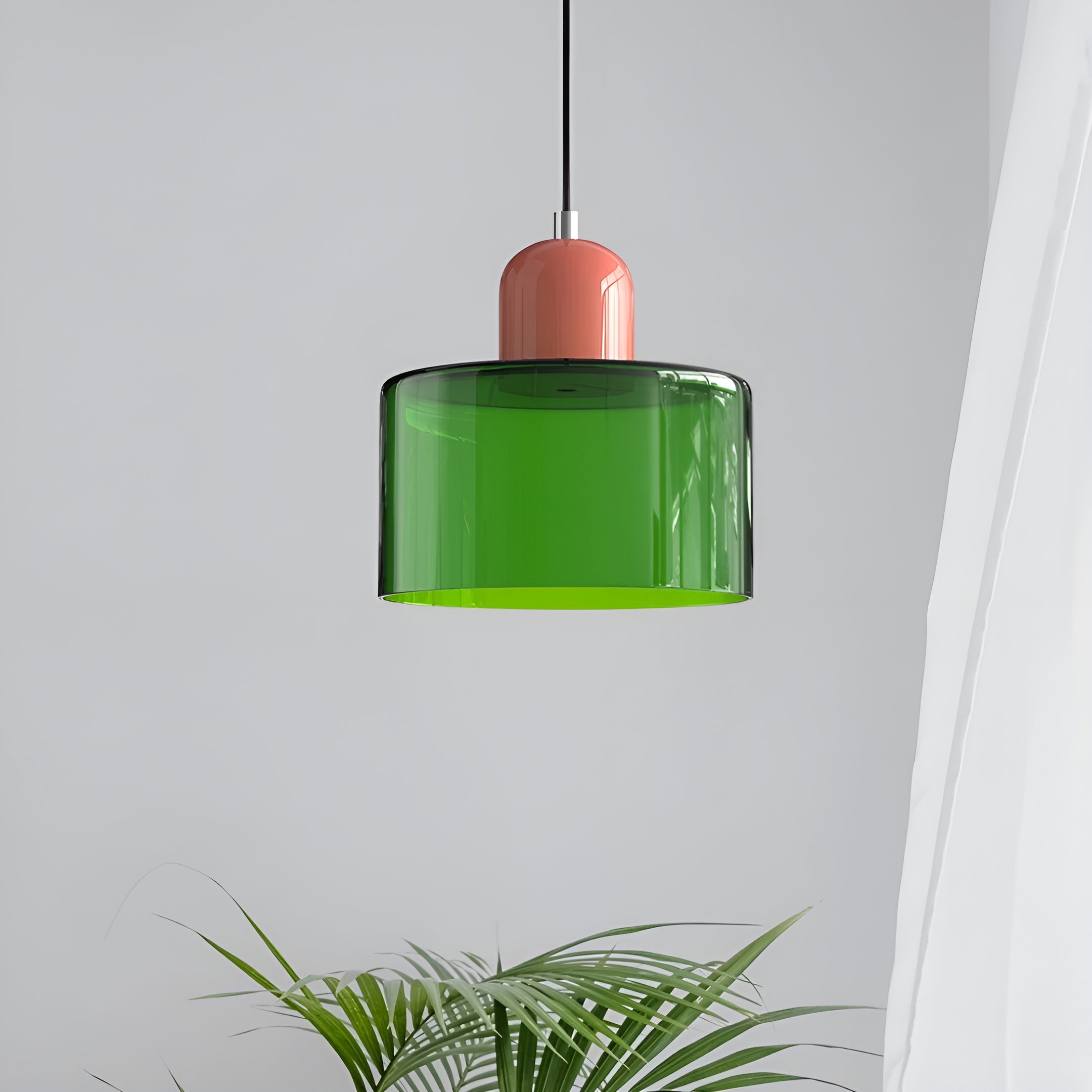 Veluma – Retro Pendant Lamp Colorful Glass Light Fixture for Indoor Use