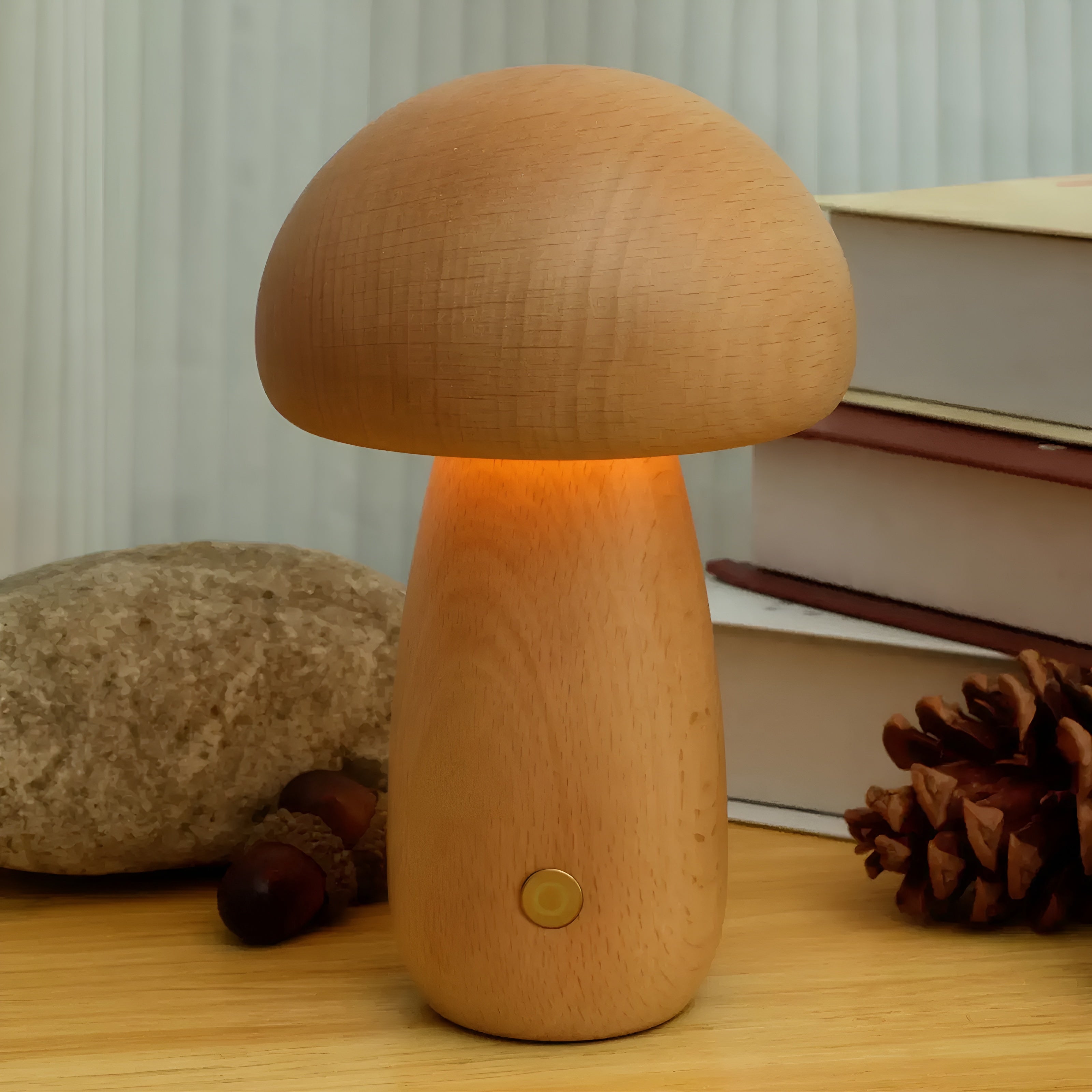 PortoLume – Nature Inspired Wooden Night Lamp with Adjustable LED Light