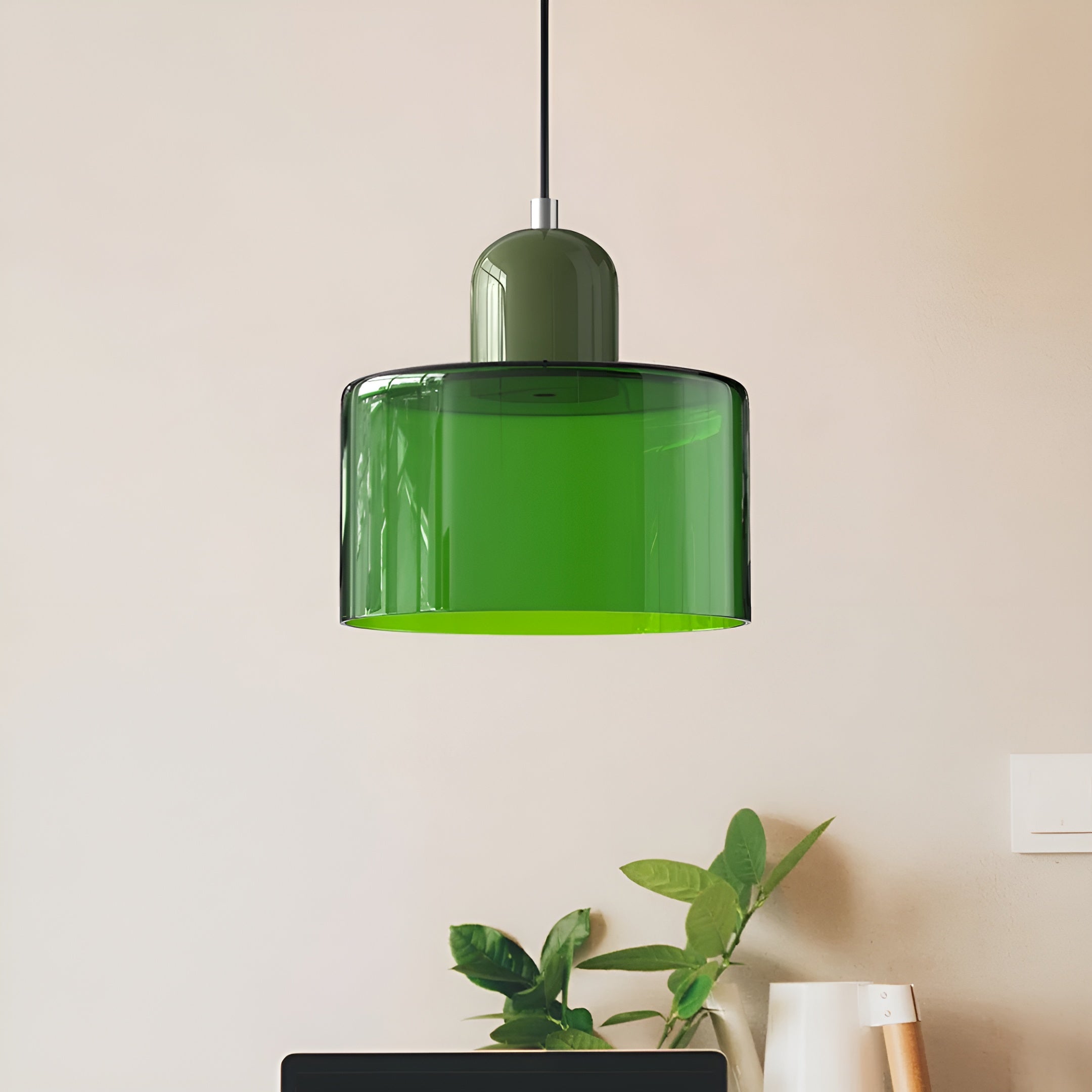 Veluma – Retro Pendant Lamp Colorful Glass Light Fixture for Indoor Use