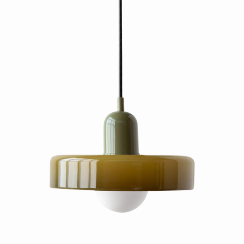 Radiant Bloom – Bauhaus Inspired Stained Glass Pendant Light