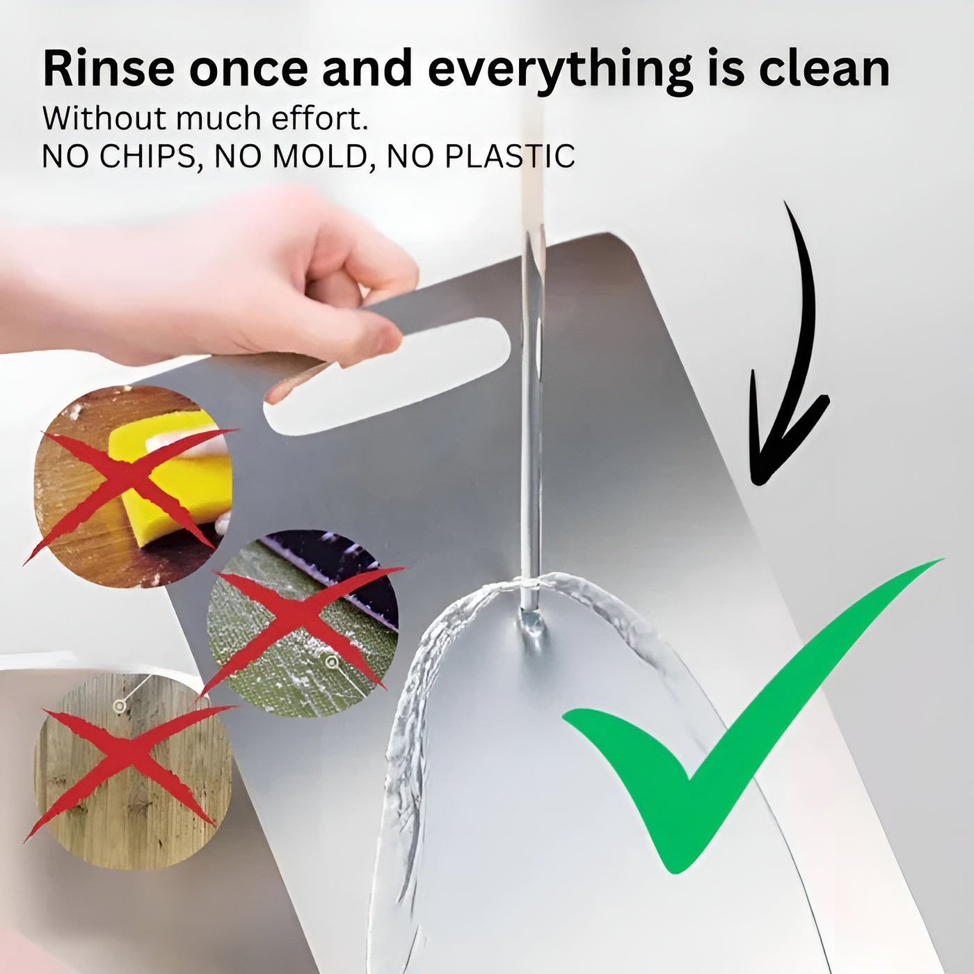 TitanEdge – 100% Titanium Antibacterial Cutting Board for Hygienic Cooking