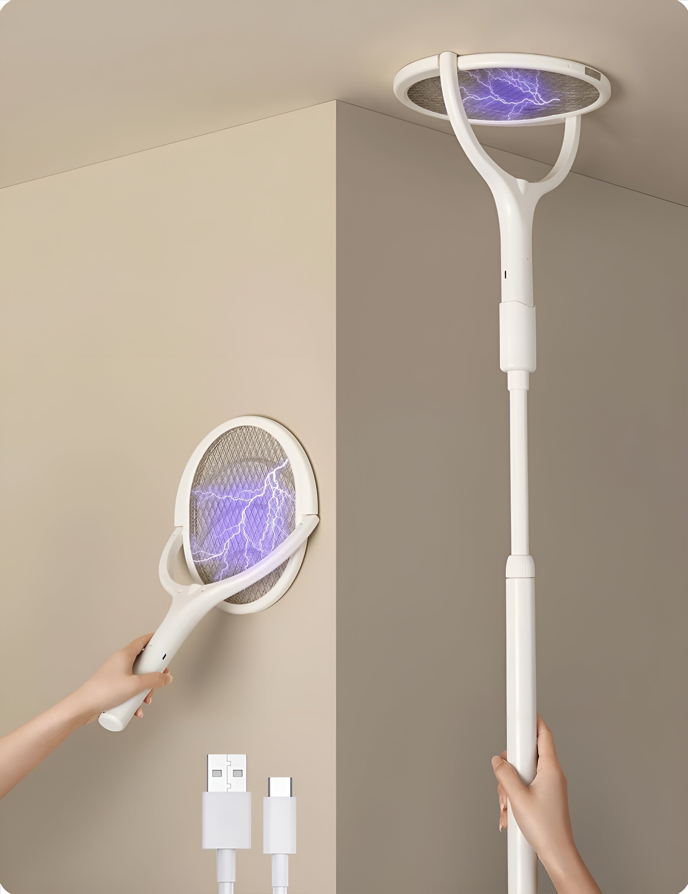 Zapnix – Flexible Rechargeable Electric Fly Swatter with Rotating Head