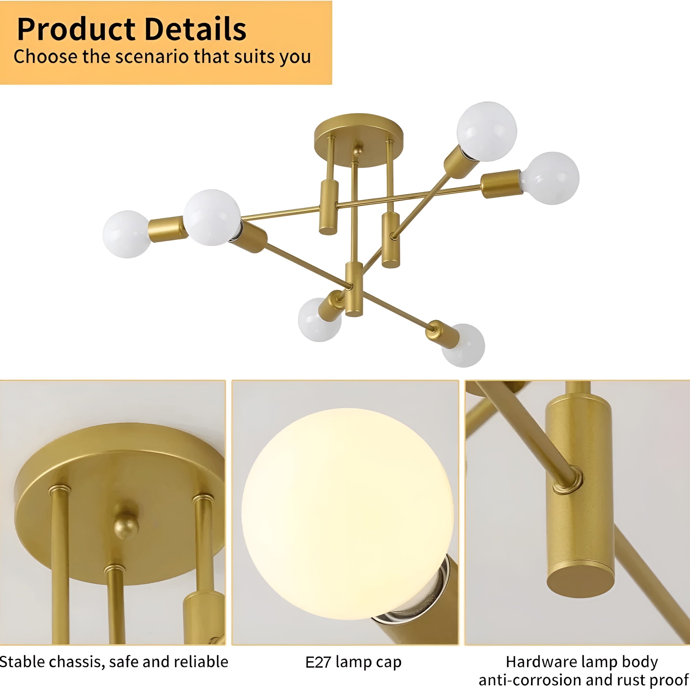 NoirLux – Nordic Ceiling Light Matte Black Modern Fixture for Dining Bedroom or Living Room